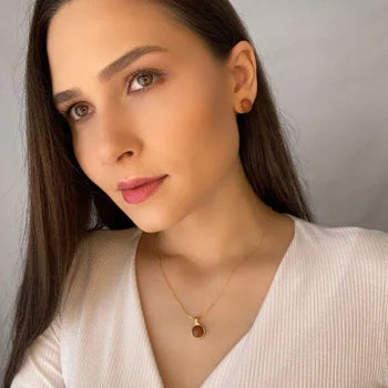 Gold-Plated Necklace and Earring Set