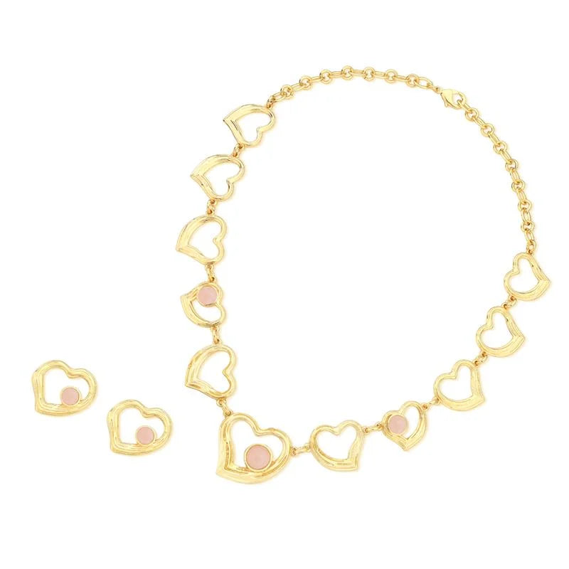 Gold Plated Necklace and Earring Set