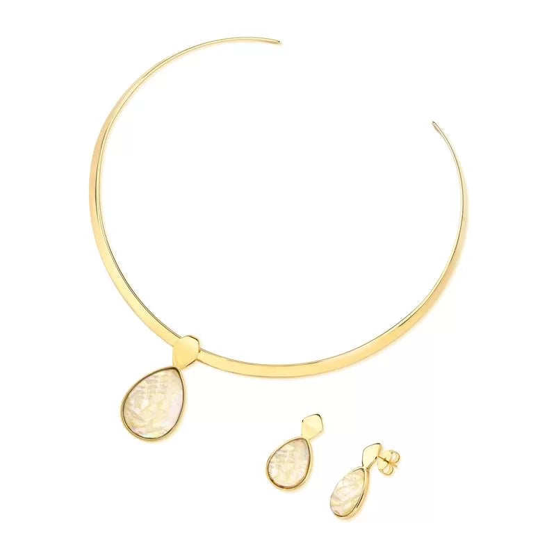 Gold Plated Earring and Necklace Set