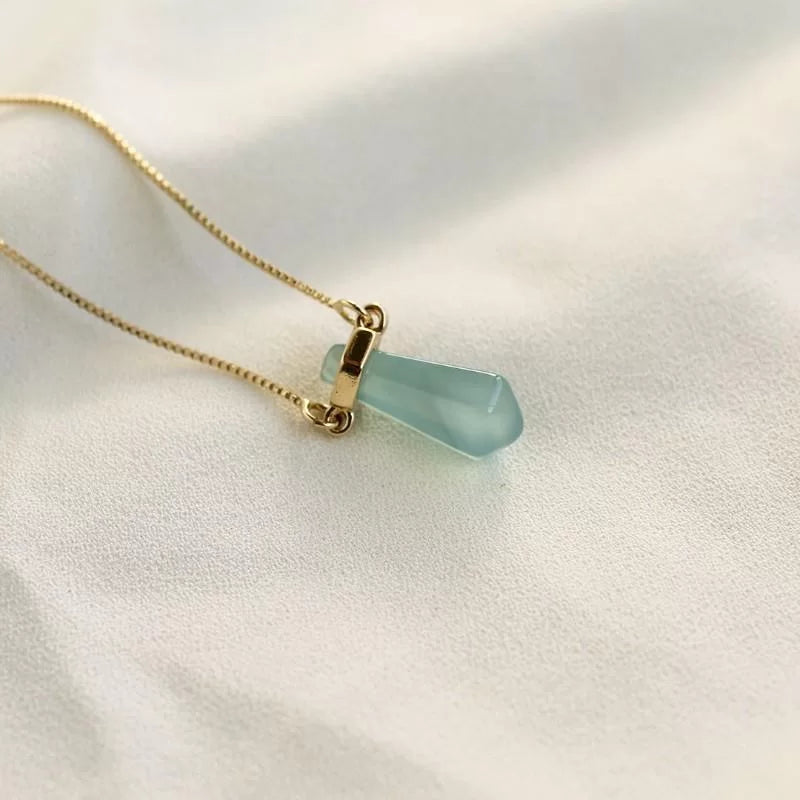Gold-plated pendant with semi-precious stones
