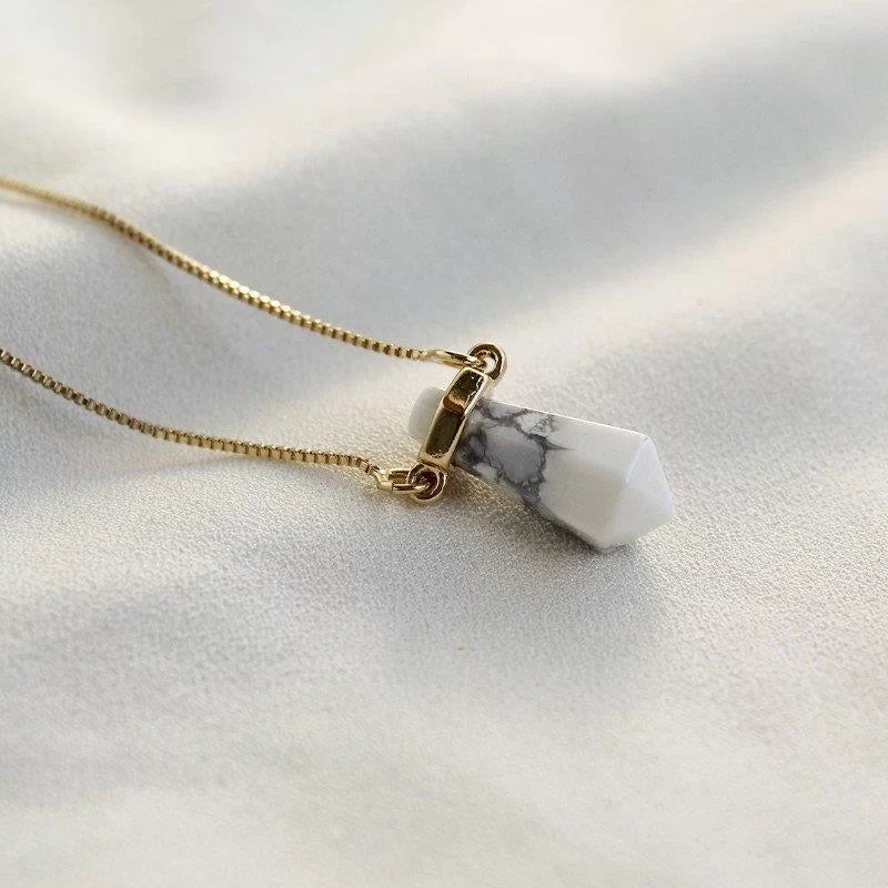 Gold-plated pendant with semi-precious stones