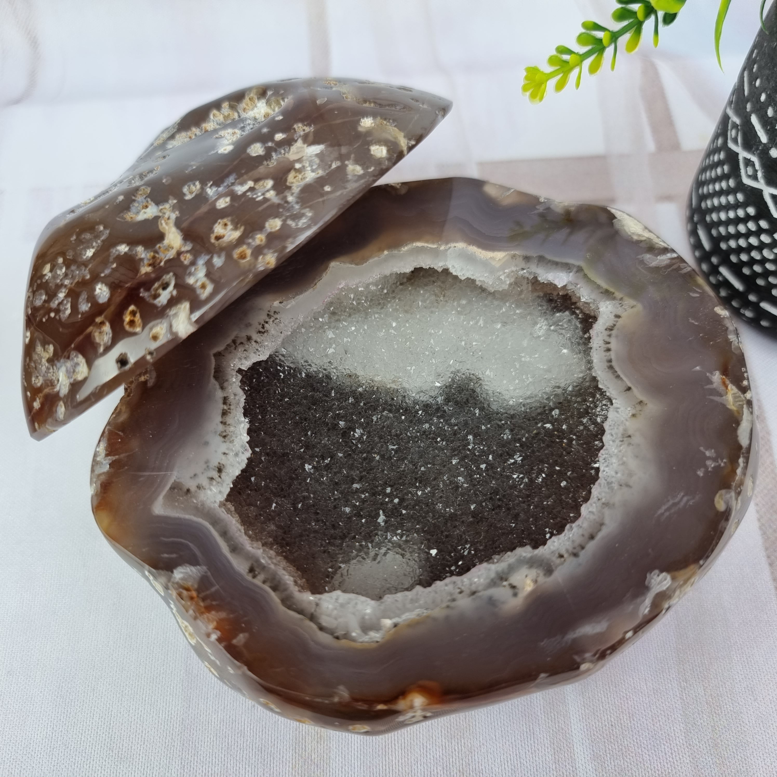 Jewelry Box with SPECIAL Agate | Polished Pieces | Exclusive Unique Product | BR Crystals Handcrafted Piece