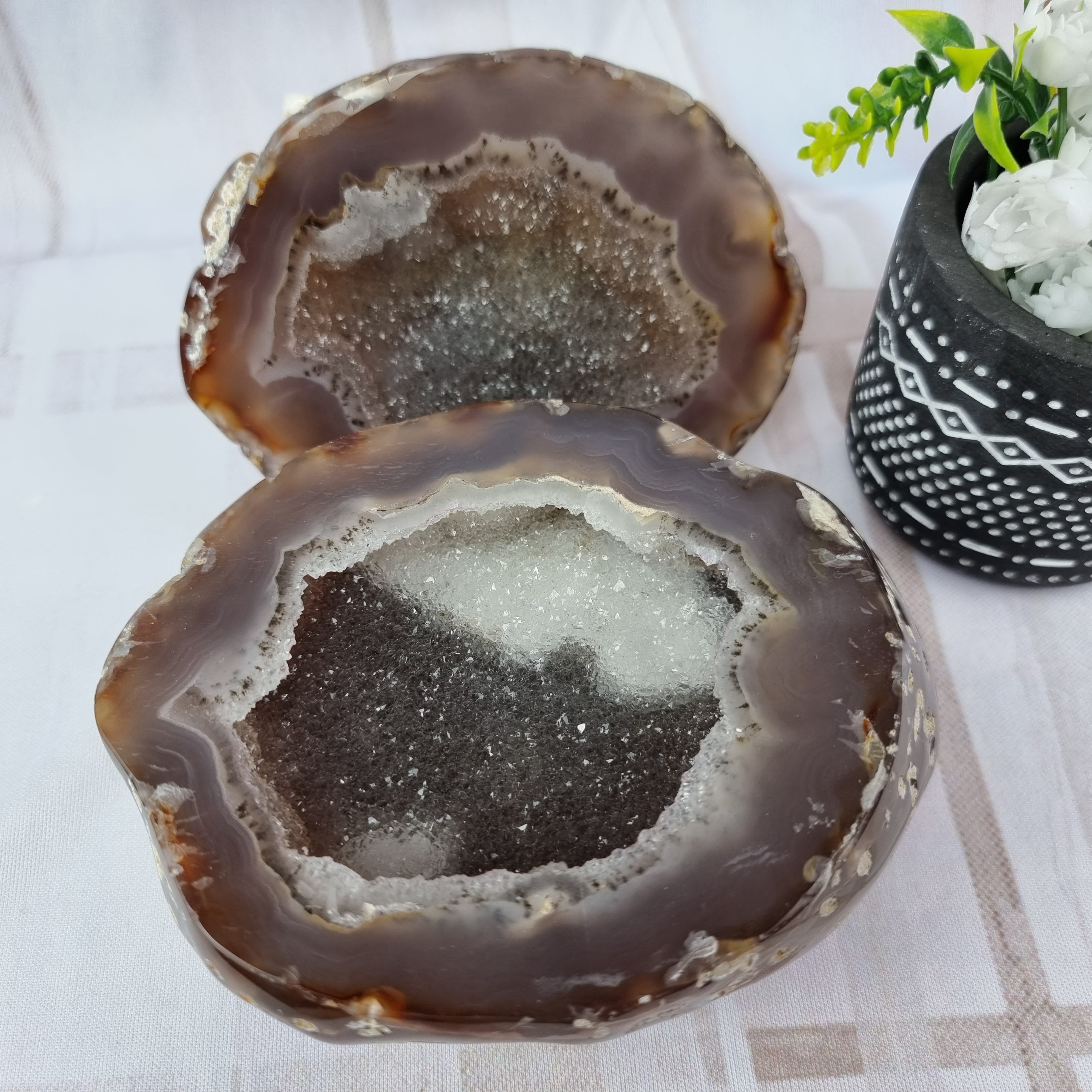 Jewelry Box with SPECIAL Agate | Polished Pieces | Exclusive Unique Product | BR Crystals Handcrafted Piece