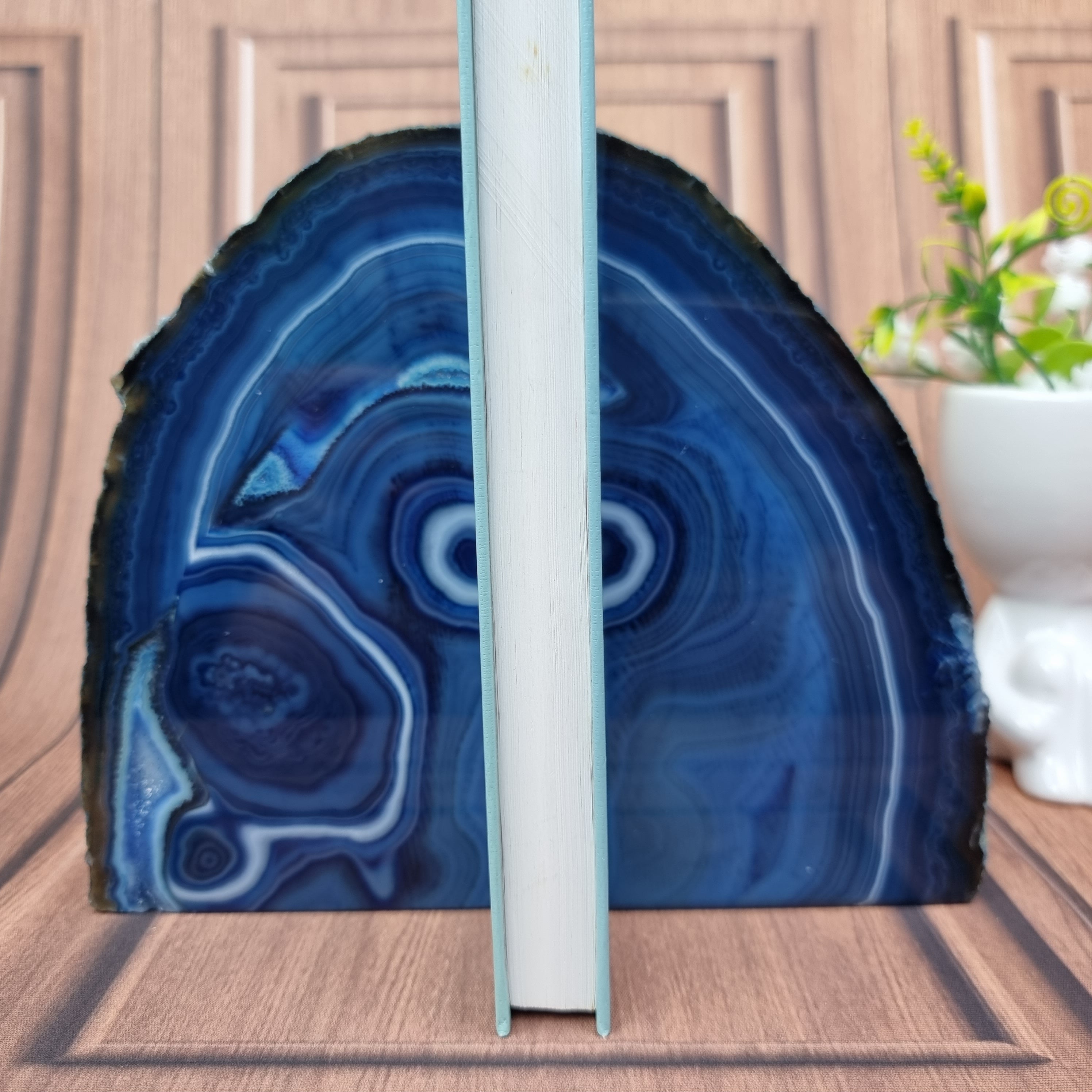Bookend - Encosto de Livros de Àgatas Naturais Special | 2 unidades | Altura de 15 cm | Peça Artesanal BR Crystals