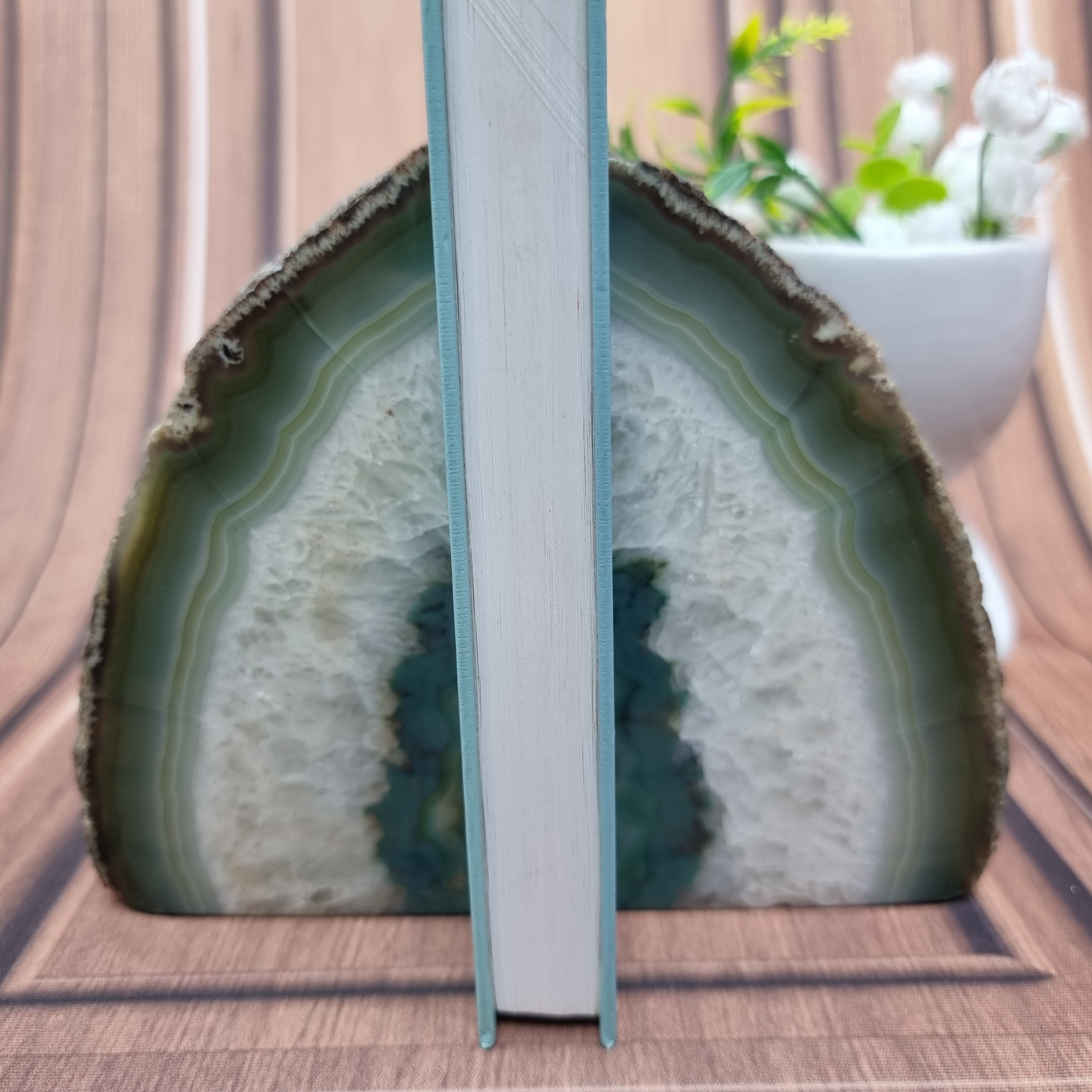 Agate Natural Bookends Special | 2 units | 15 cm Height | BR Crystals Handmade Piece