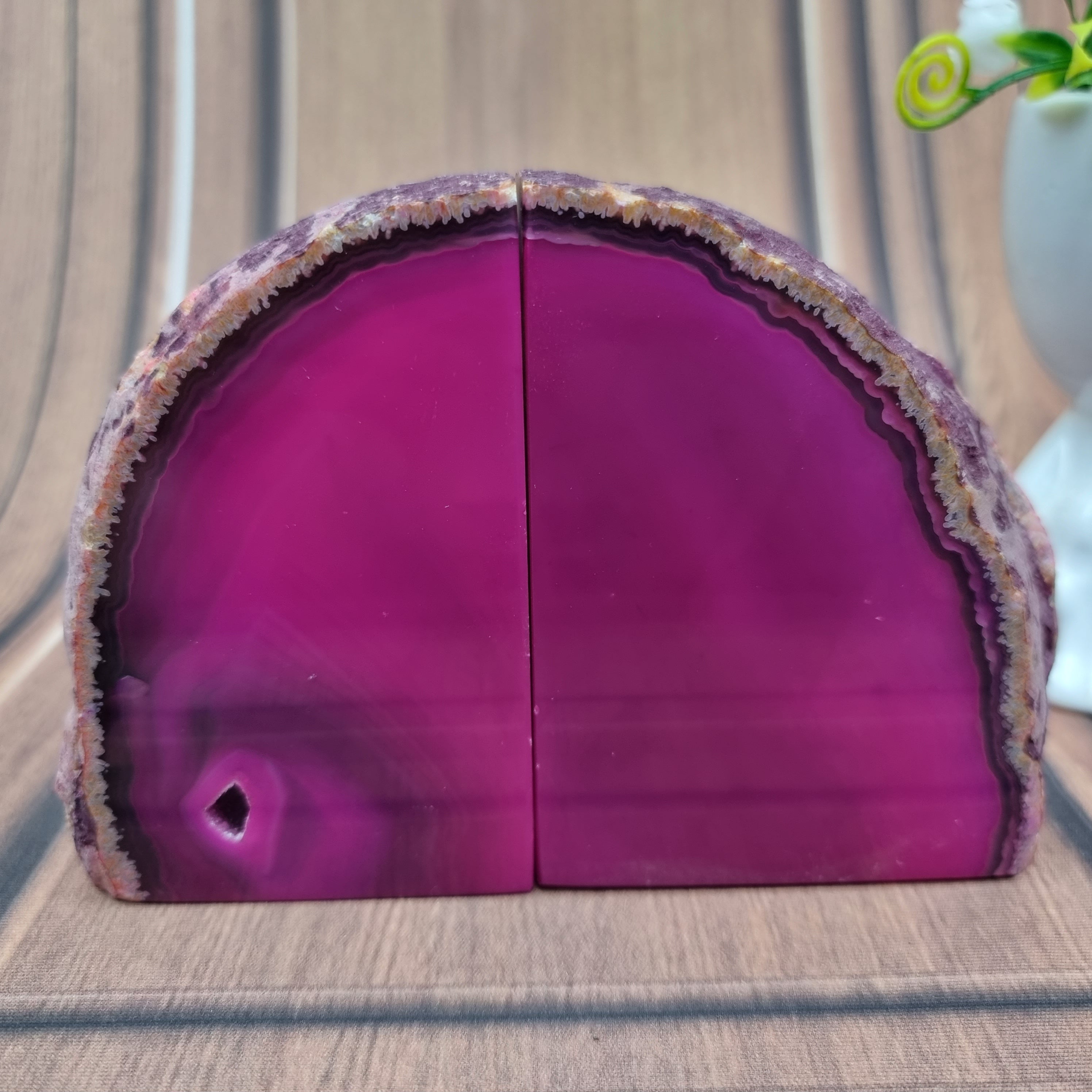 Bookend - Encosto de Livros de Àgatas Naturais Special | 2 unidades | Altura de 15 cm | Peça Artesanal BR Crystals