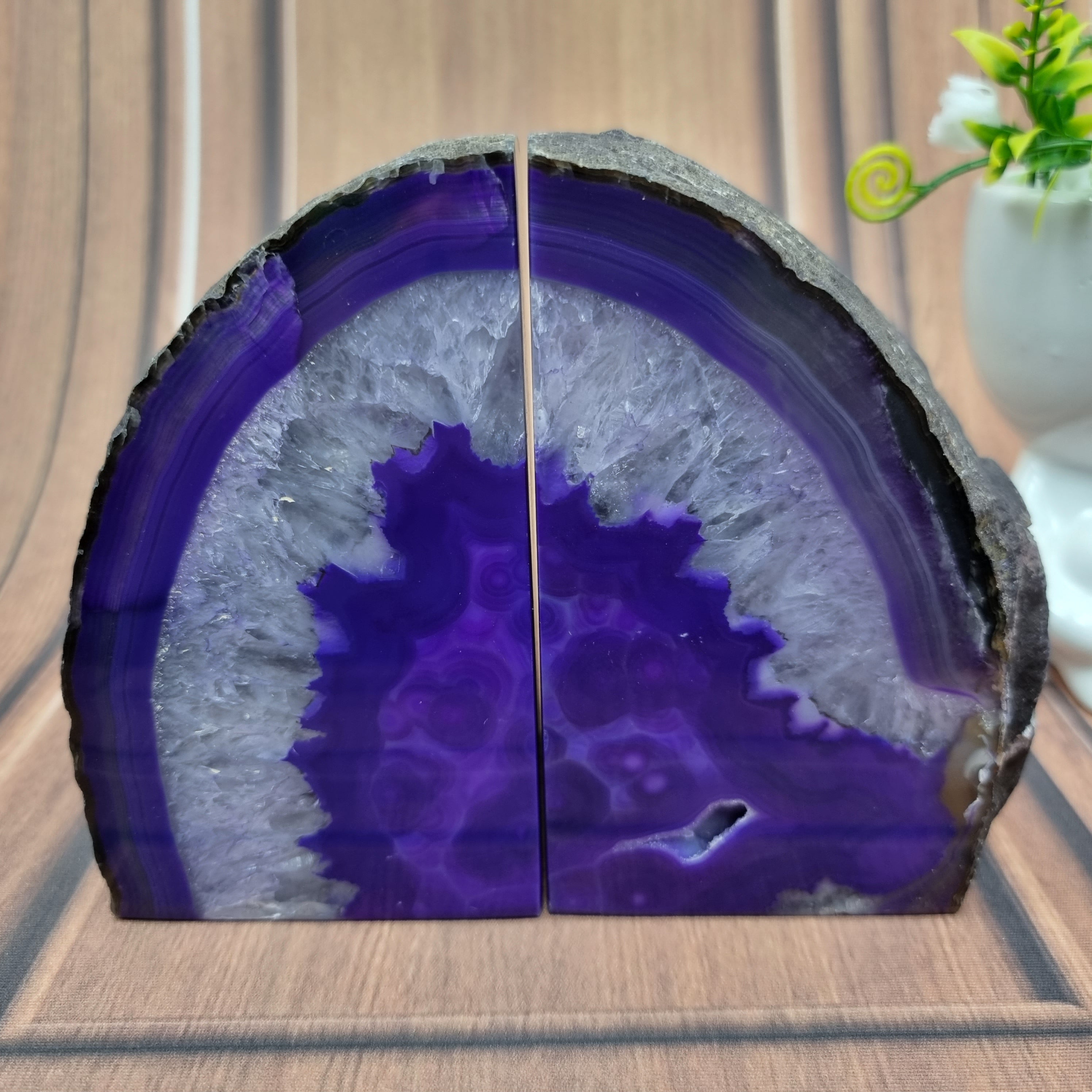 Agate Natural Bookends Special | 2 units | 15 cm Height | BR Crystals Handmade Piece
