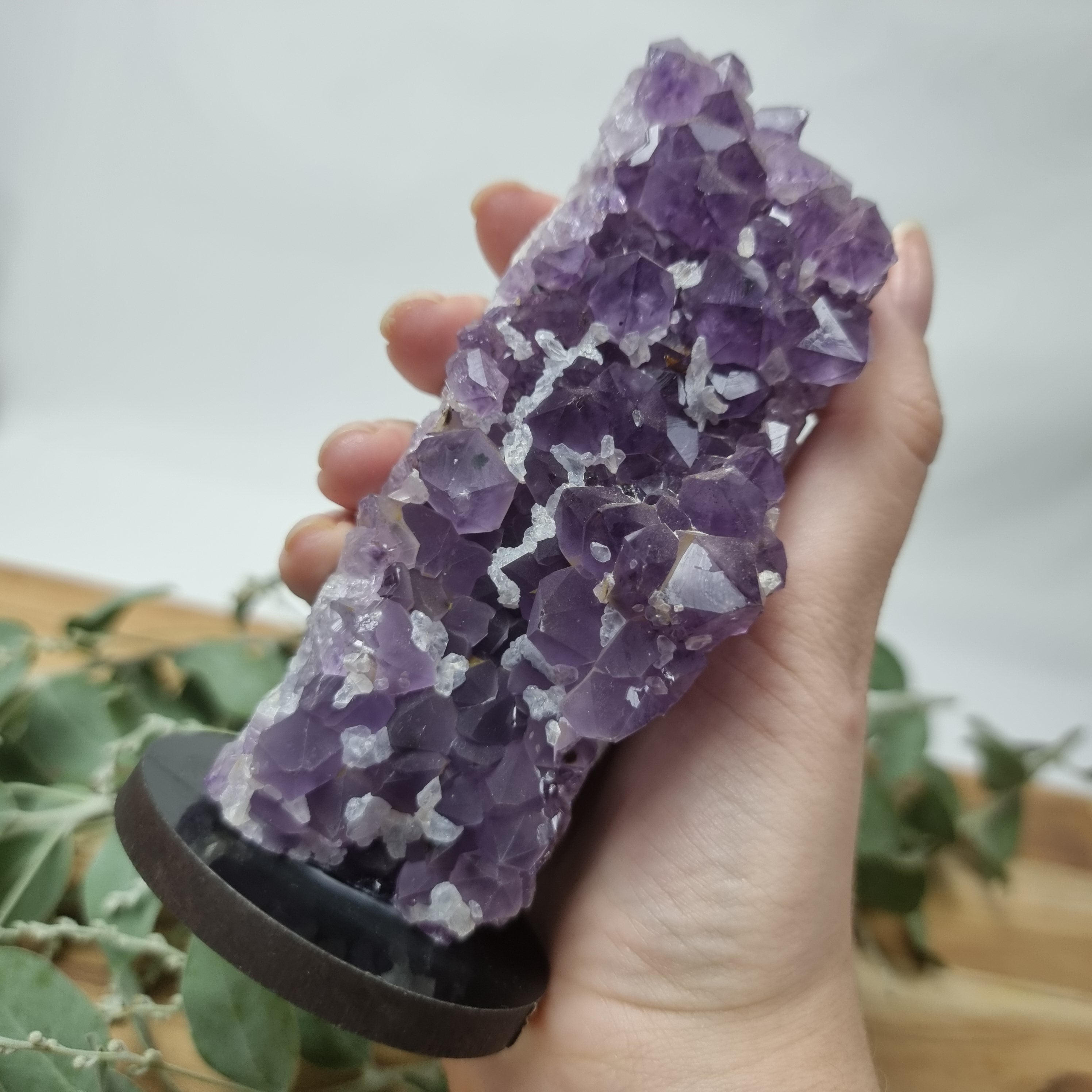 Small Amethyst Druse with 15 cm height | 1 Piece, 0.200 kg | Energy, Beauty, and Sophistication