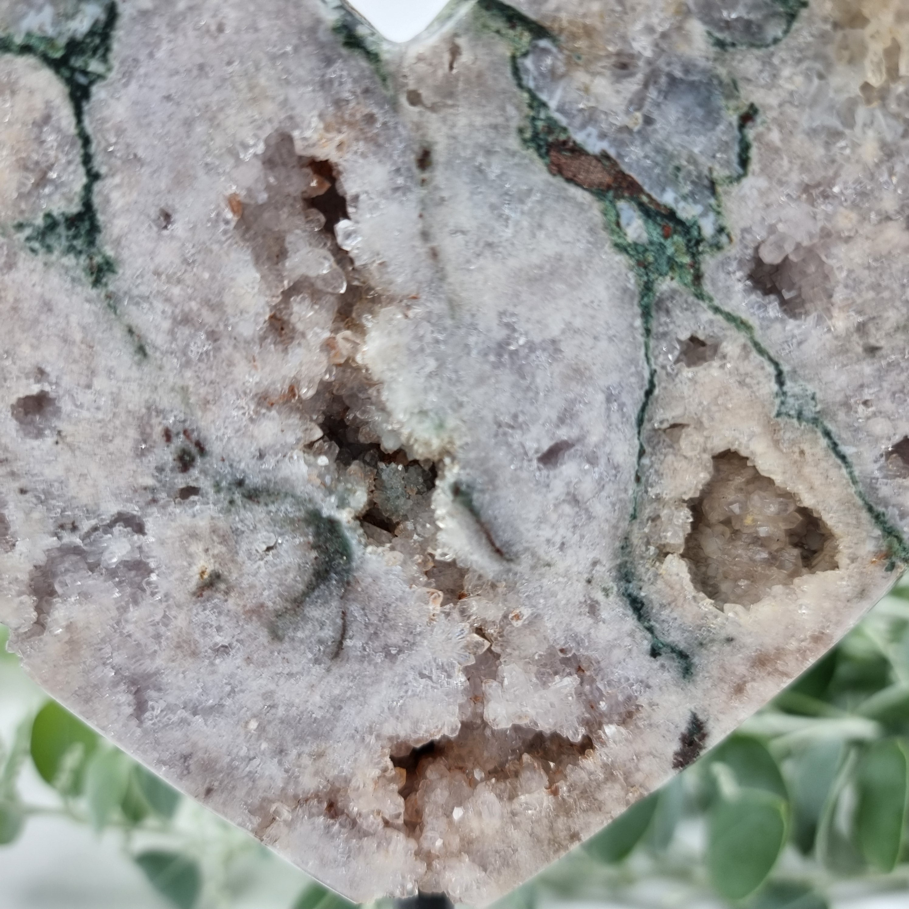 Pink Amethyst Heart Geode, Extra Quality, metal stand, 2.86 lbs & 6.72" Tall #by Brcrystals