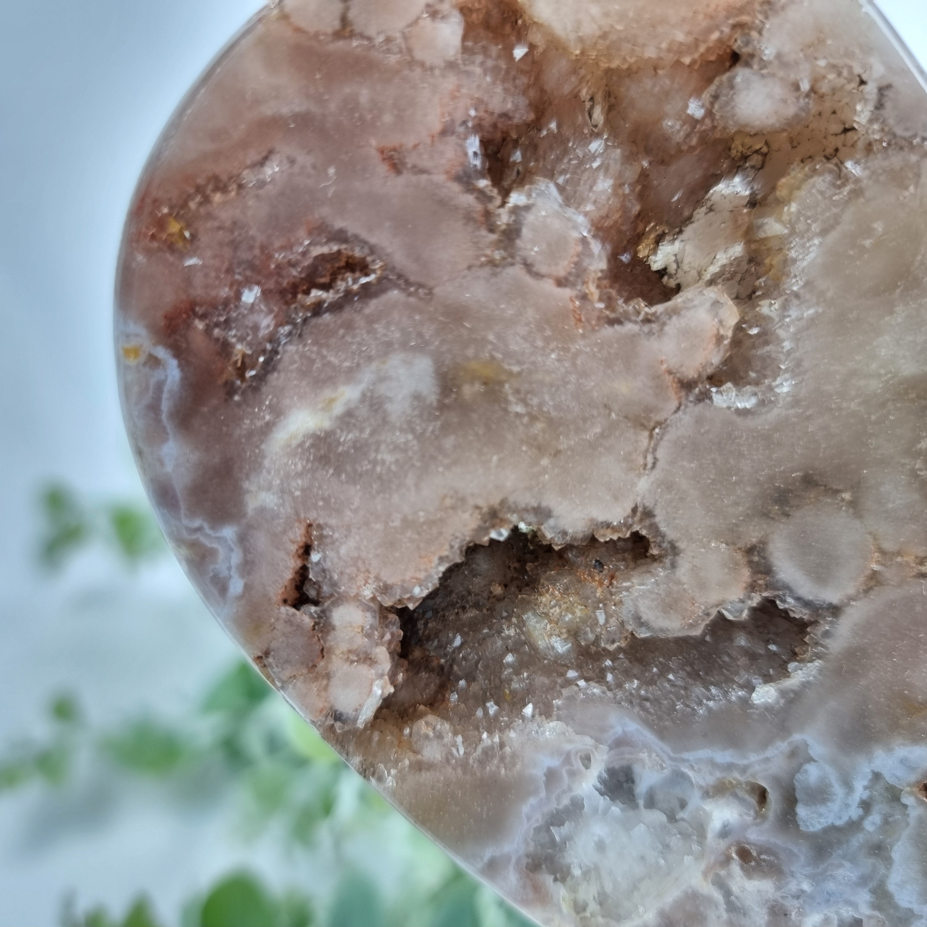 Pink Amethyst Heart Geode, Extra Quality, metal stand, 1.48 lbs & 7.08" Tall #by Brcrystals