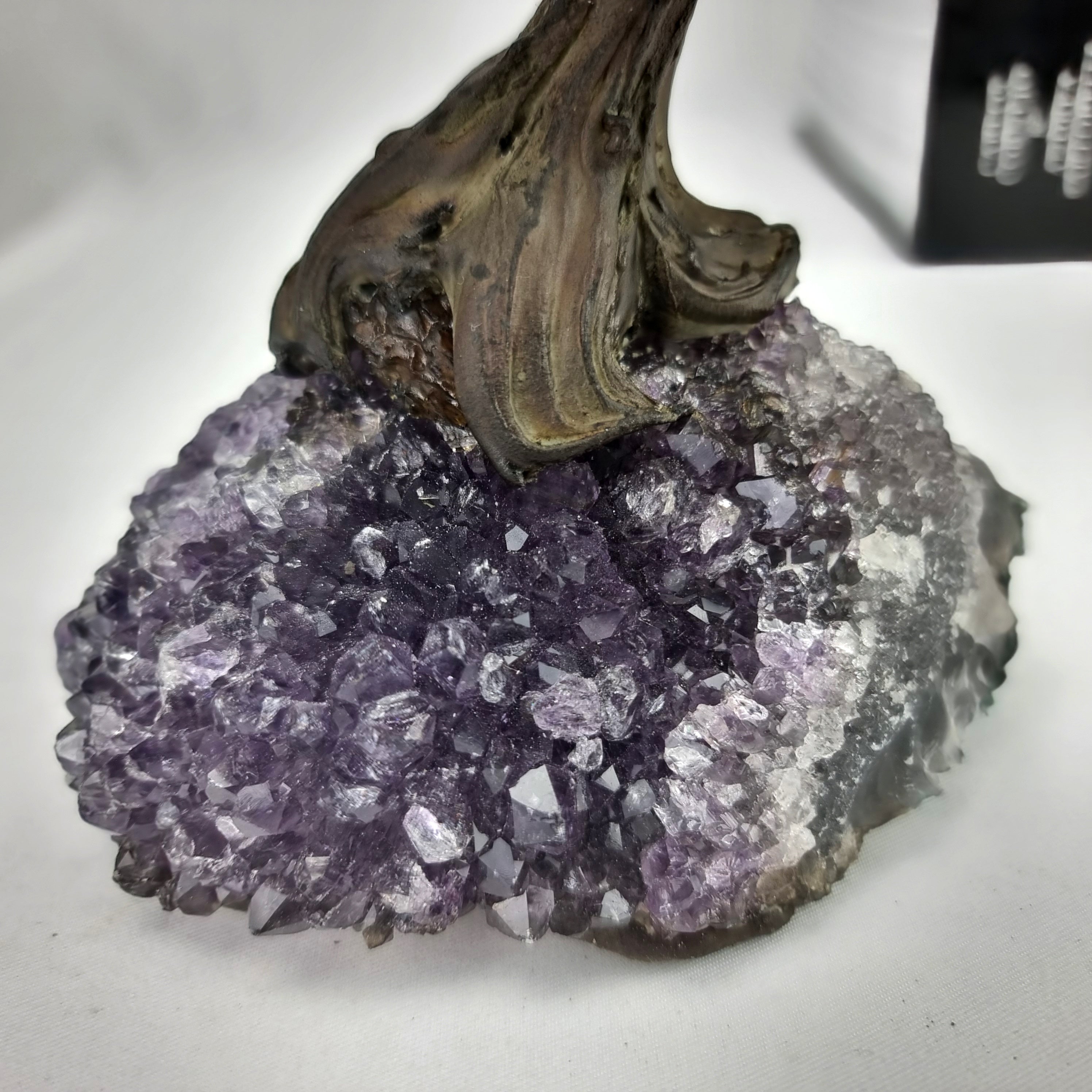 7 Chakra Gemstone Tree 7" Tall Handmade on a Amethyst base, 60 Gems and 12 Branches