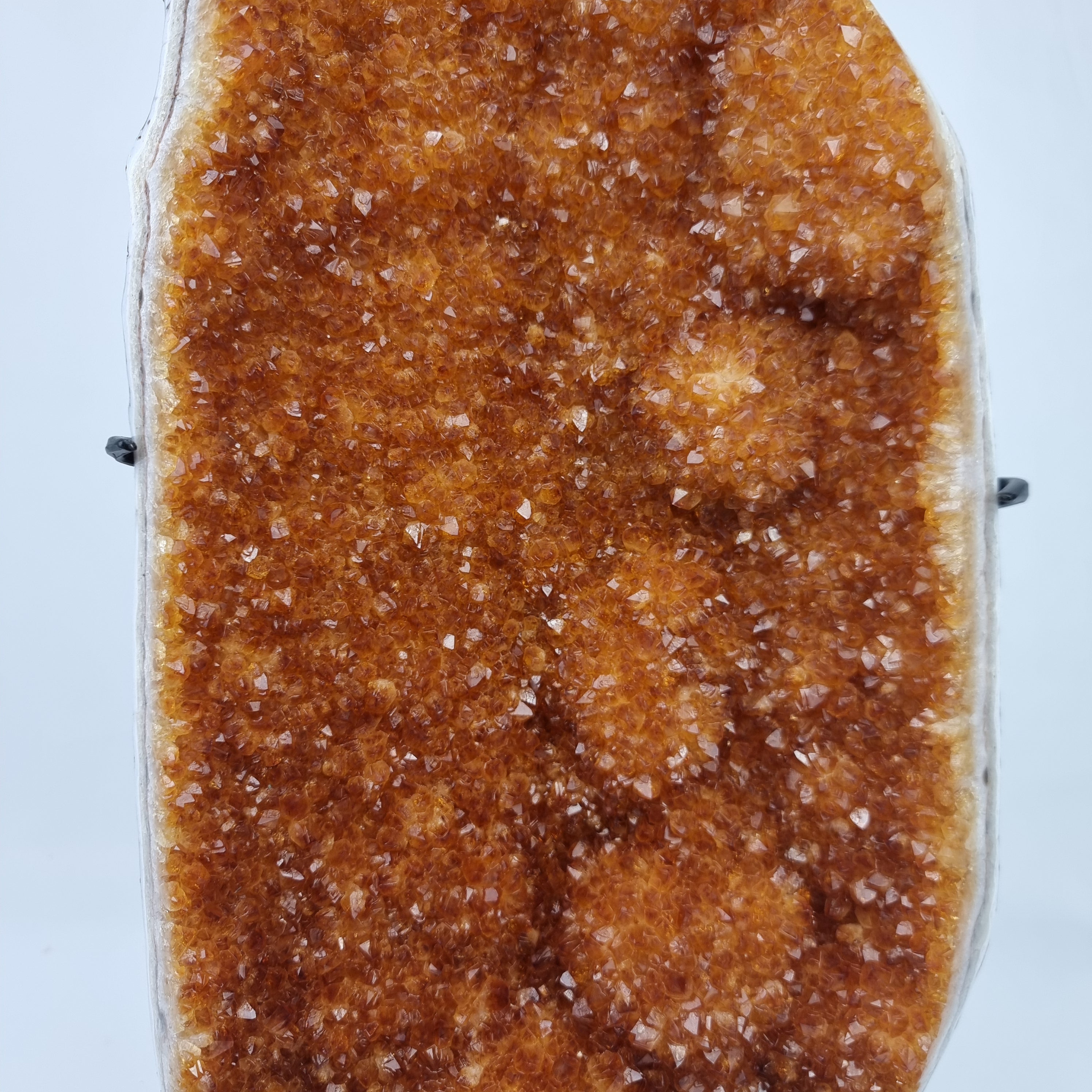 CITRINE Extra Special Druse | Black Iron Base | Weight 6.90 Kgs, Height 51 cm | Handmade Piece BR Crystals