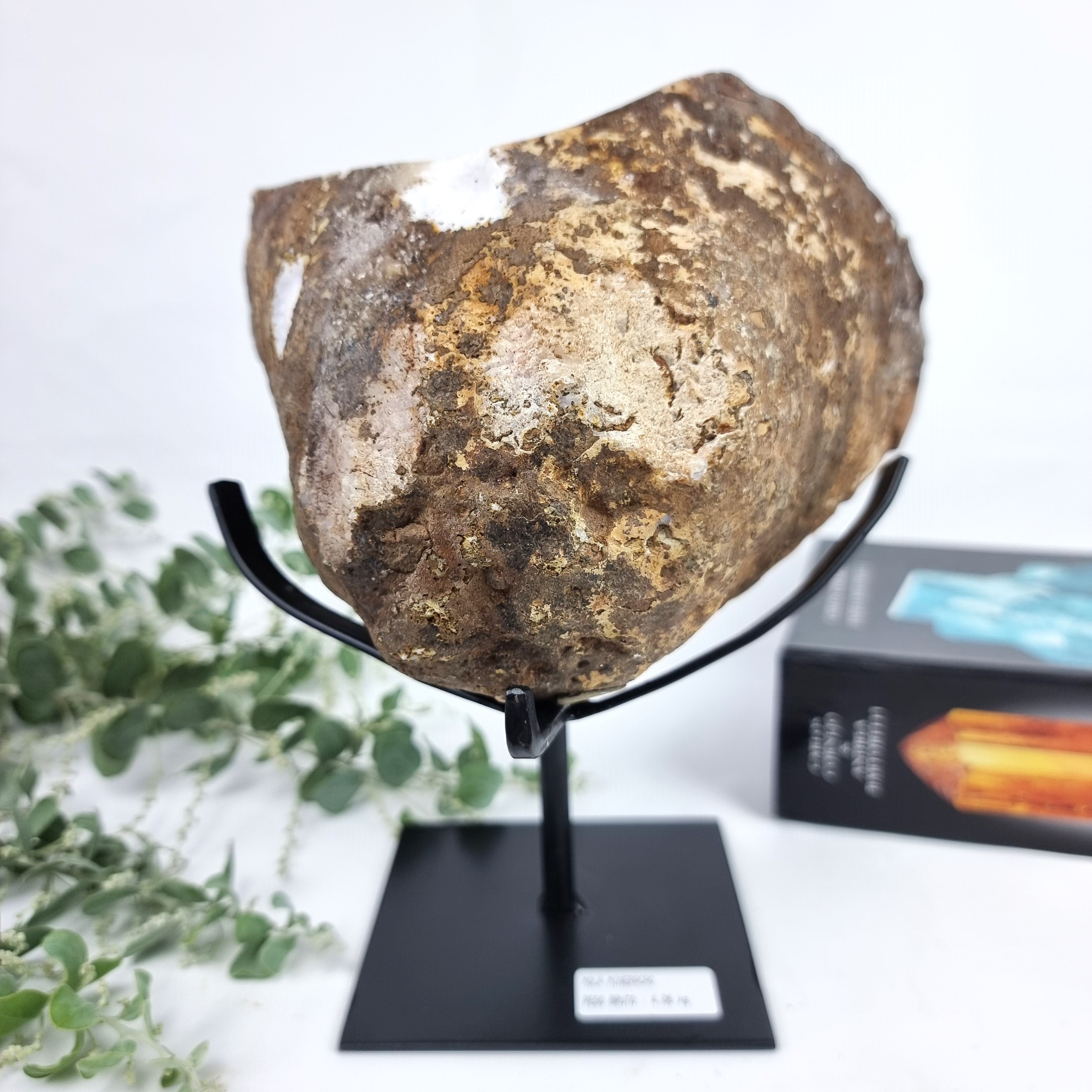 Citrine Crystal Cluster SUPER EXTRA, Metal Stand, 8.95 lbs & 9.45" Tall #by brcrystals