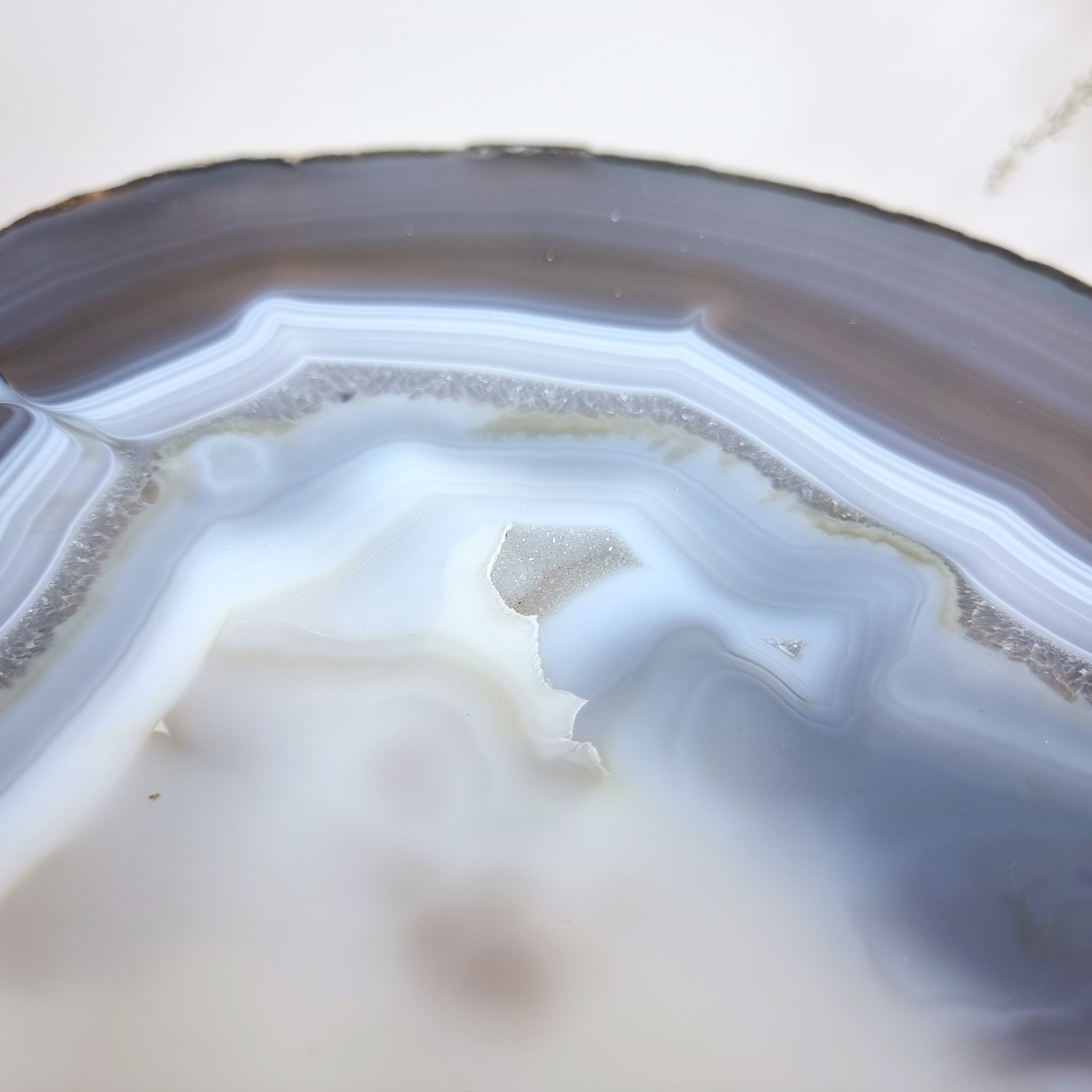 Agate Side Table - Crystal End Table Golden legs 23 inches high, total weight 7.7 pounds