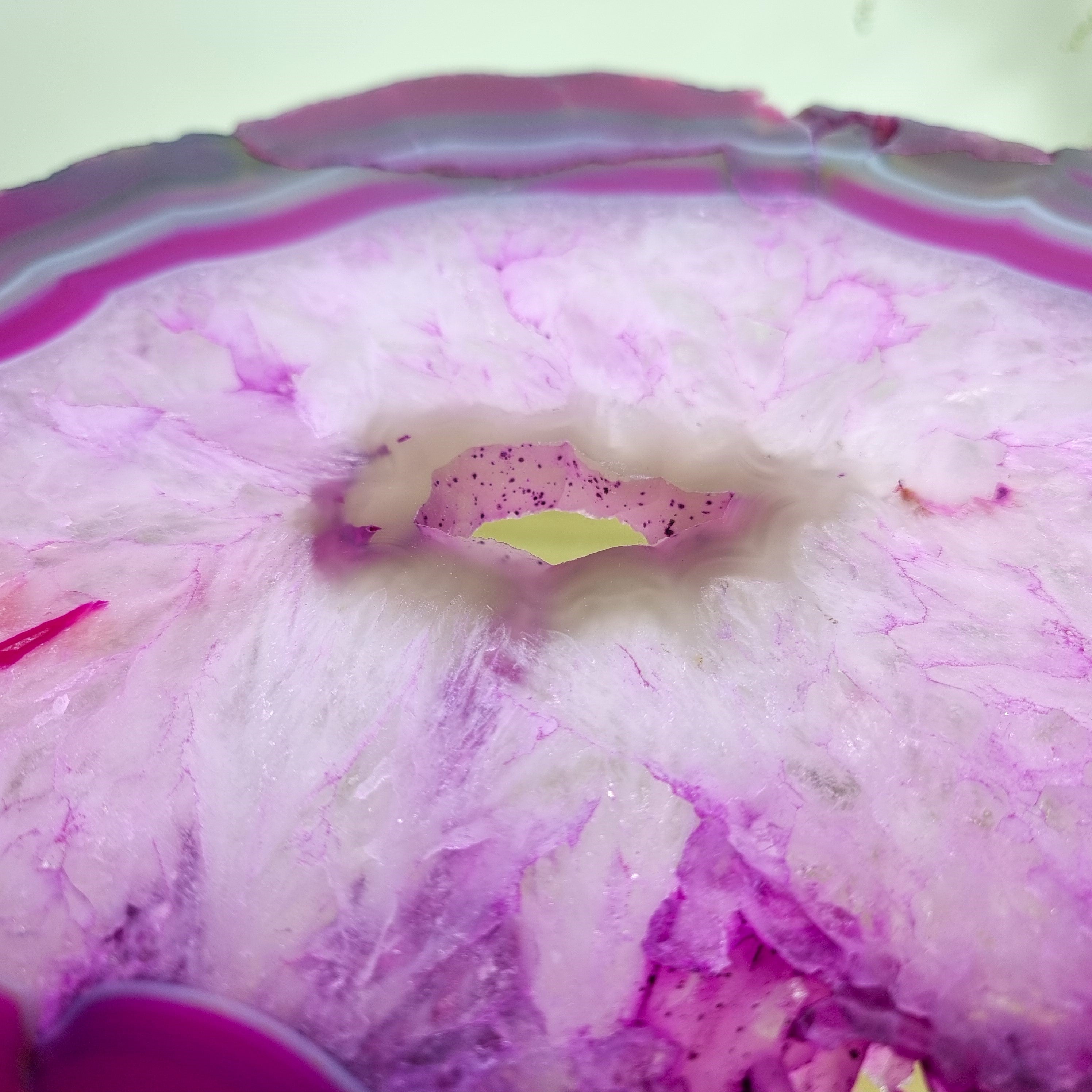 Pink Agate Side Table - Pink Crystal End Table golden legs 23 inches high, total weight 11 pounds (Copy)