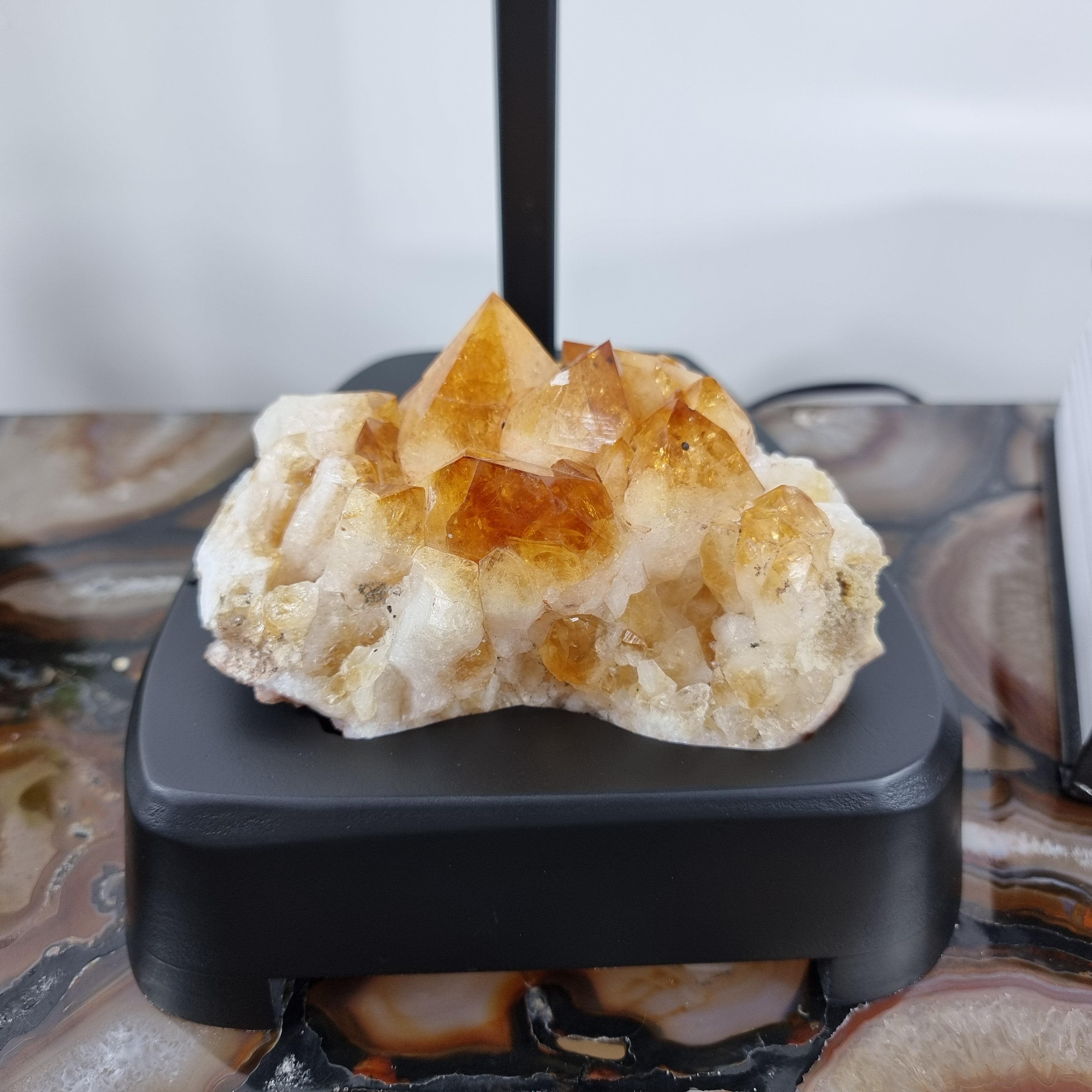 Gemstone LAMP | Beautiful Druzy Stone on Base | Super Special with 45 cm height - Handmade Piece BR Crystals