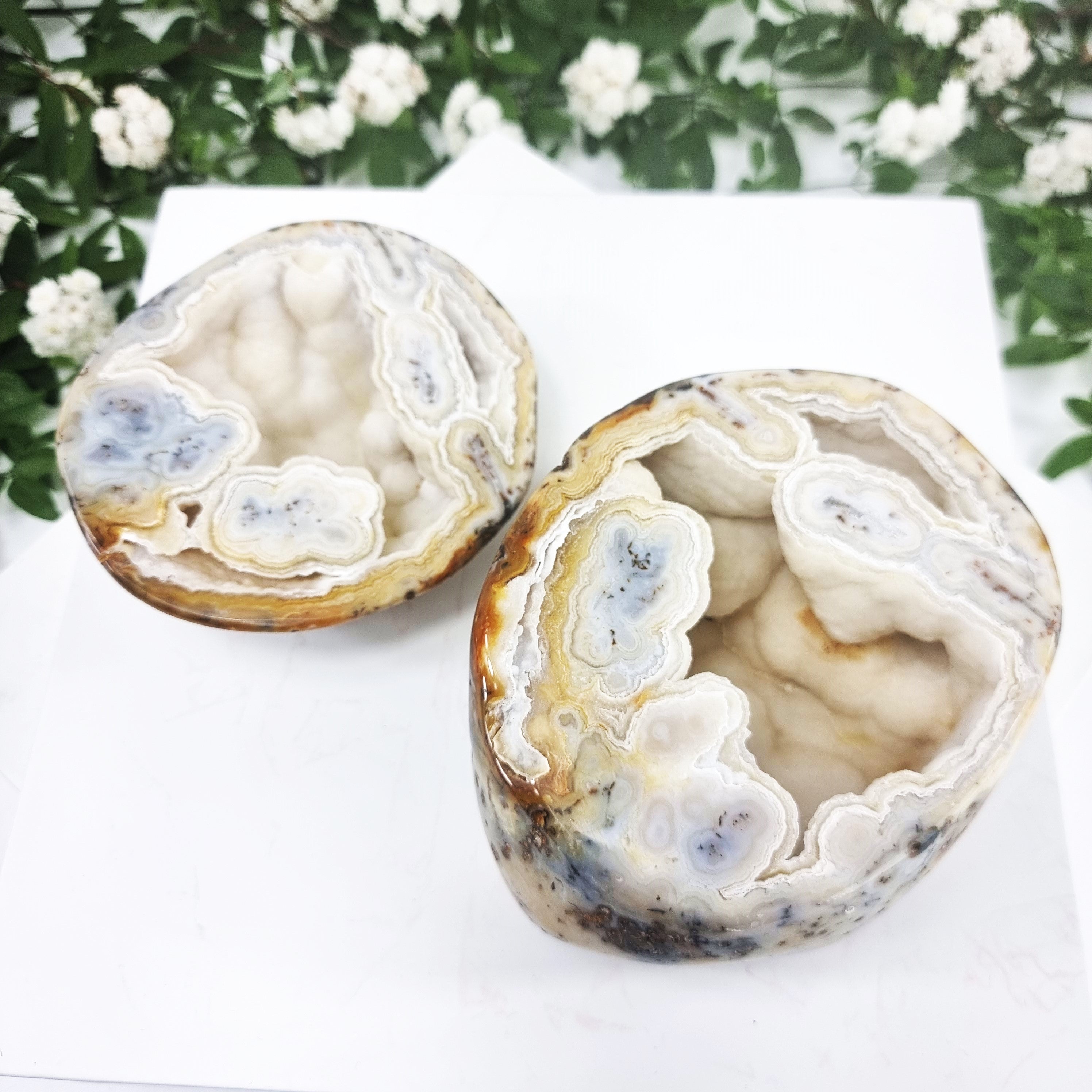 Agate Geode "Jewelry Box", Best Quality, 3.20 lbs & 3.94" Tall #by Brcrystals
