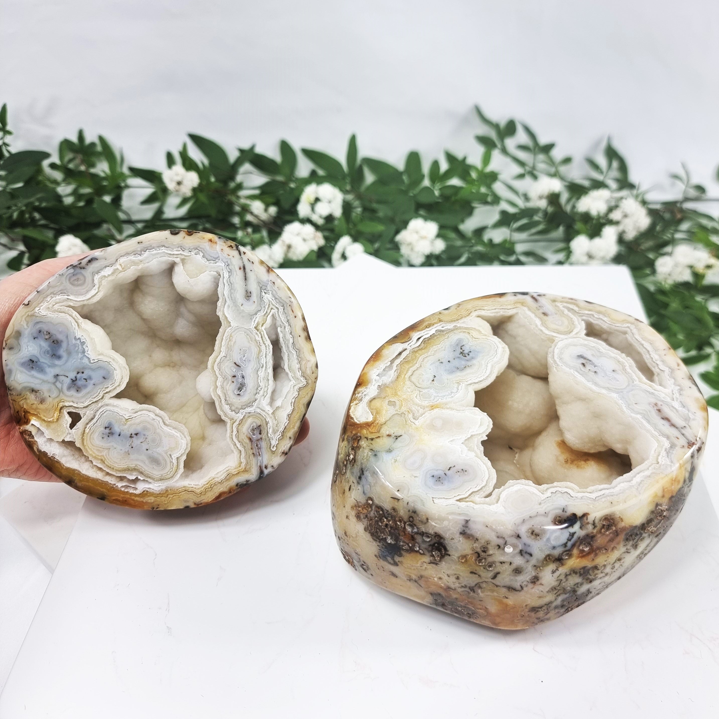 Agate Geode "Jewelry Box", Best Quality, 3.20 lbs & 3.94" Tall #by Brcrystals