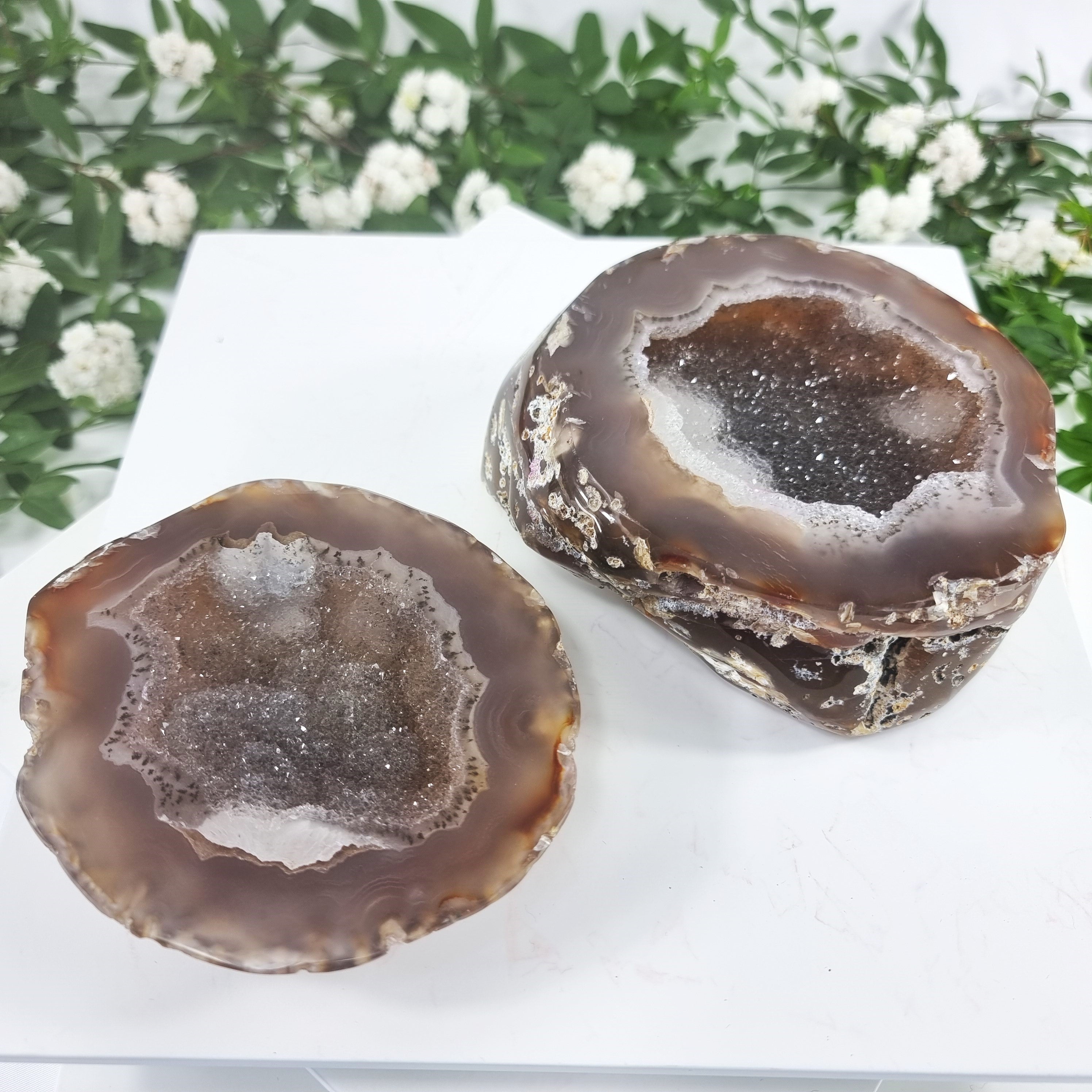 Agate Geode "Jewelry Box", Best Quality, 3.59 lbs & 3.54" Tall #by Brcrystals