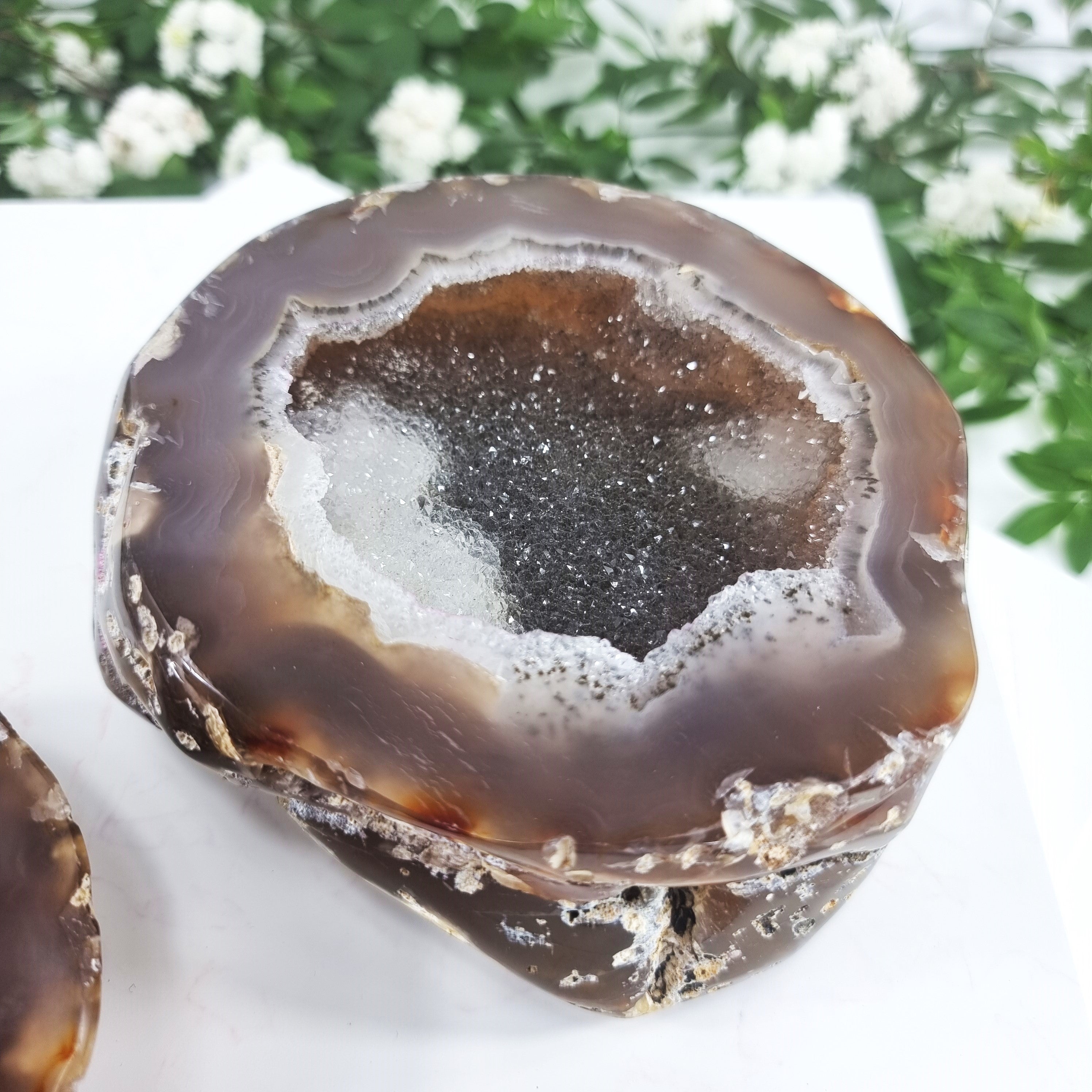 Agate Geode "Jewelry Box", Best Quality, 3.59 lbs & 3.54" Tall #by Brcrystals