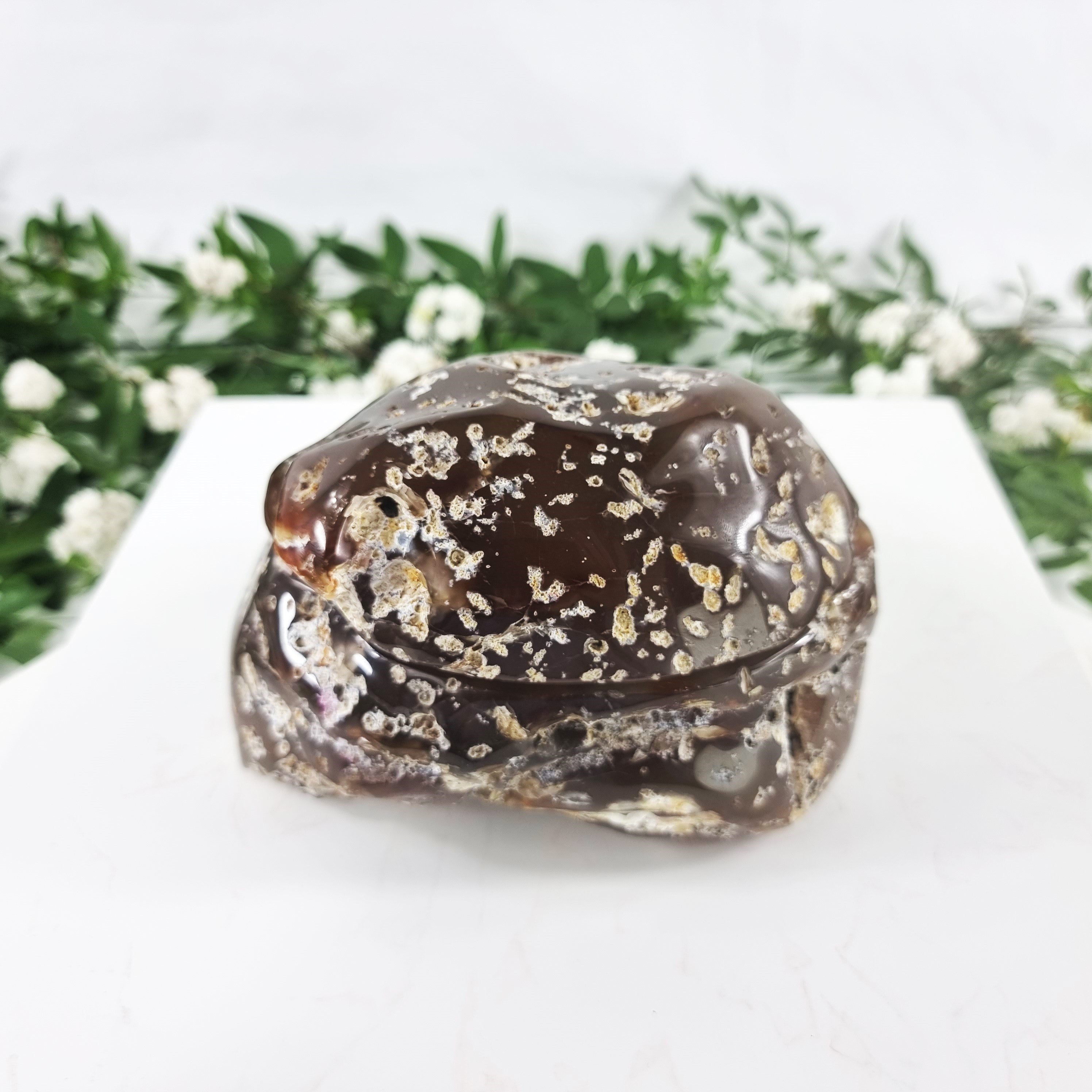 Agate Geode "Jewelry Box", Best Quality, 3.59 lbs & 3.54" Tall #by Brcrystals