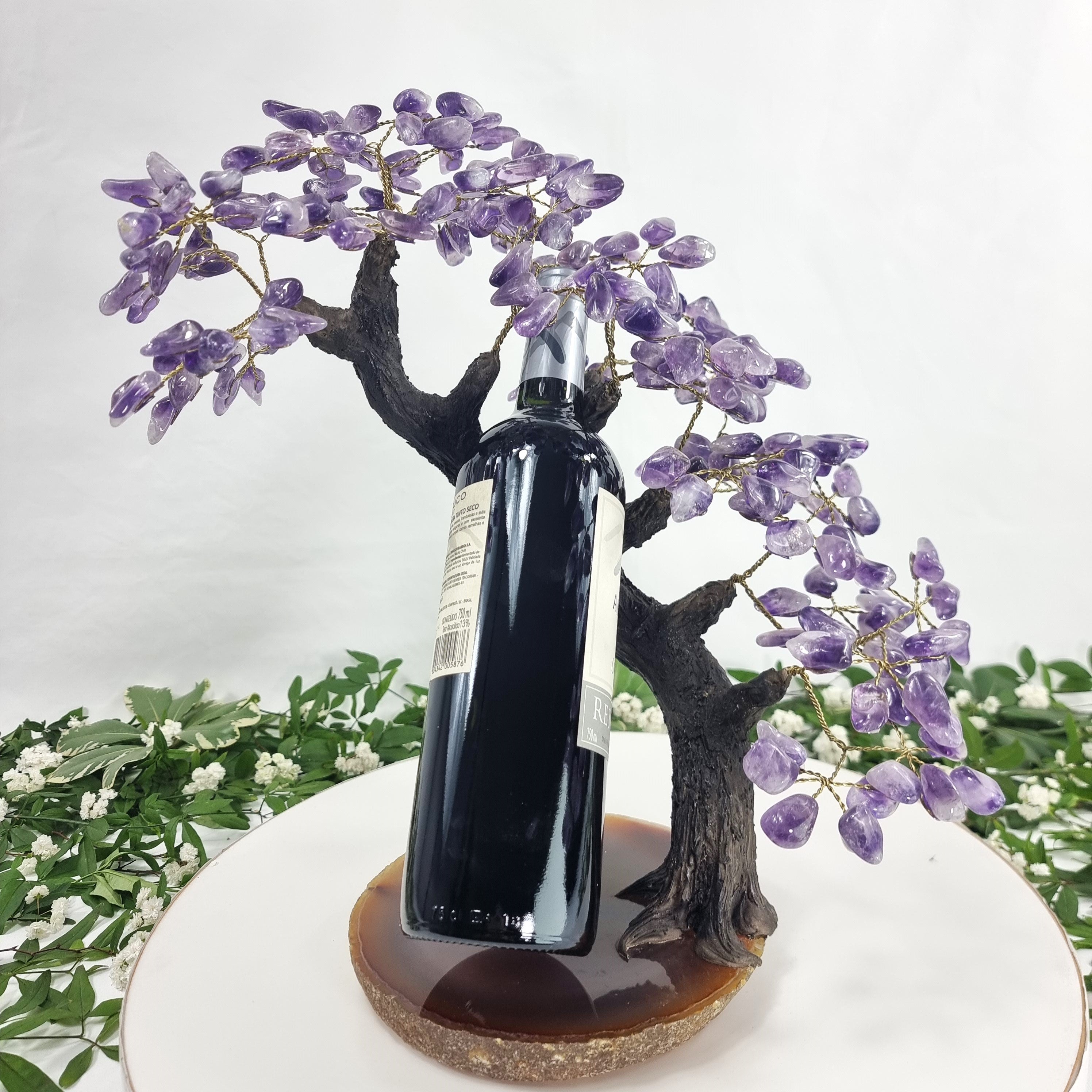 Amethyst Tree Wine Holder Super Special Piece - with 16" and 5,45 lbs