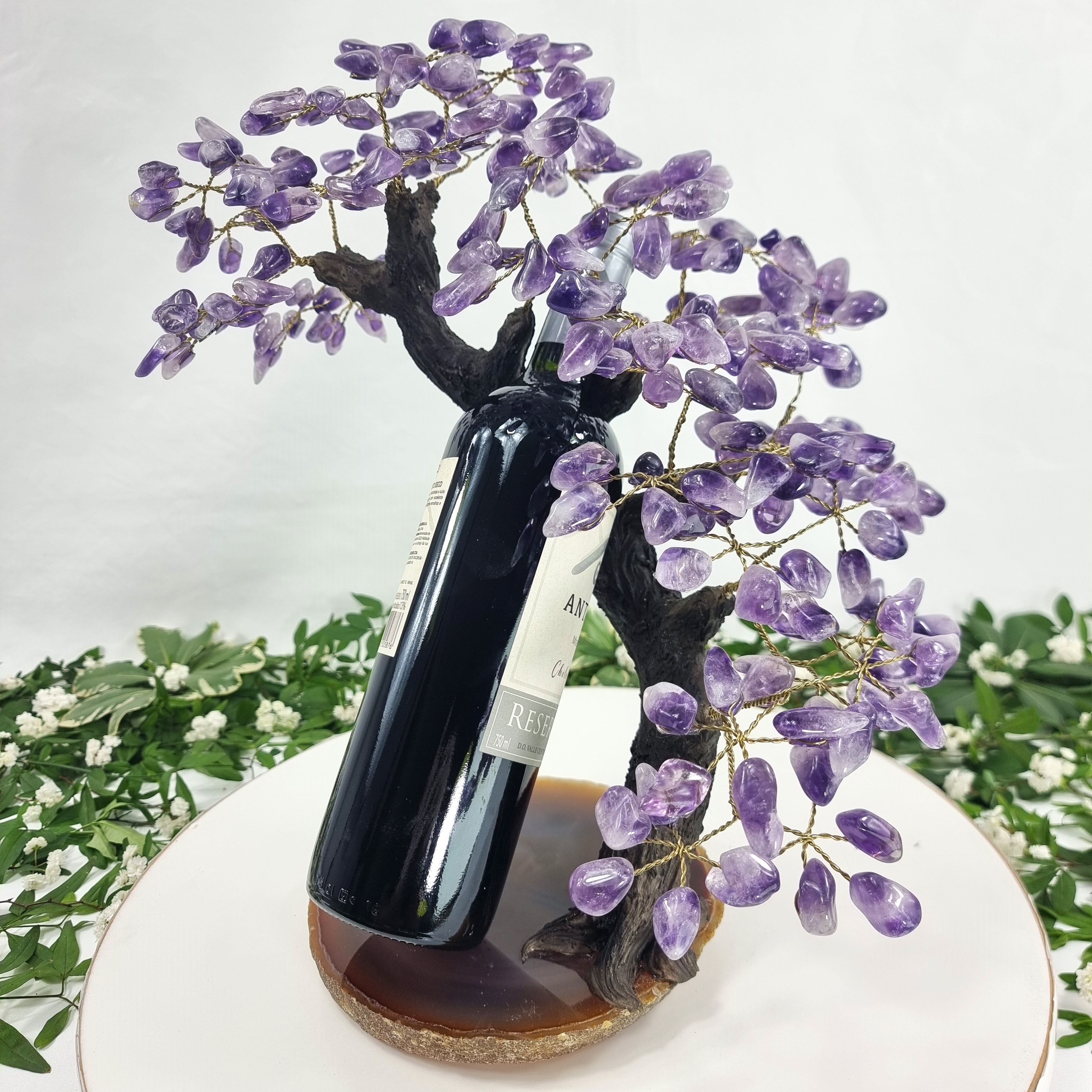 Amethyst Tree Wine Holder Super Special Piece - with 16" and 5,45 lbs