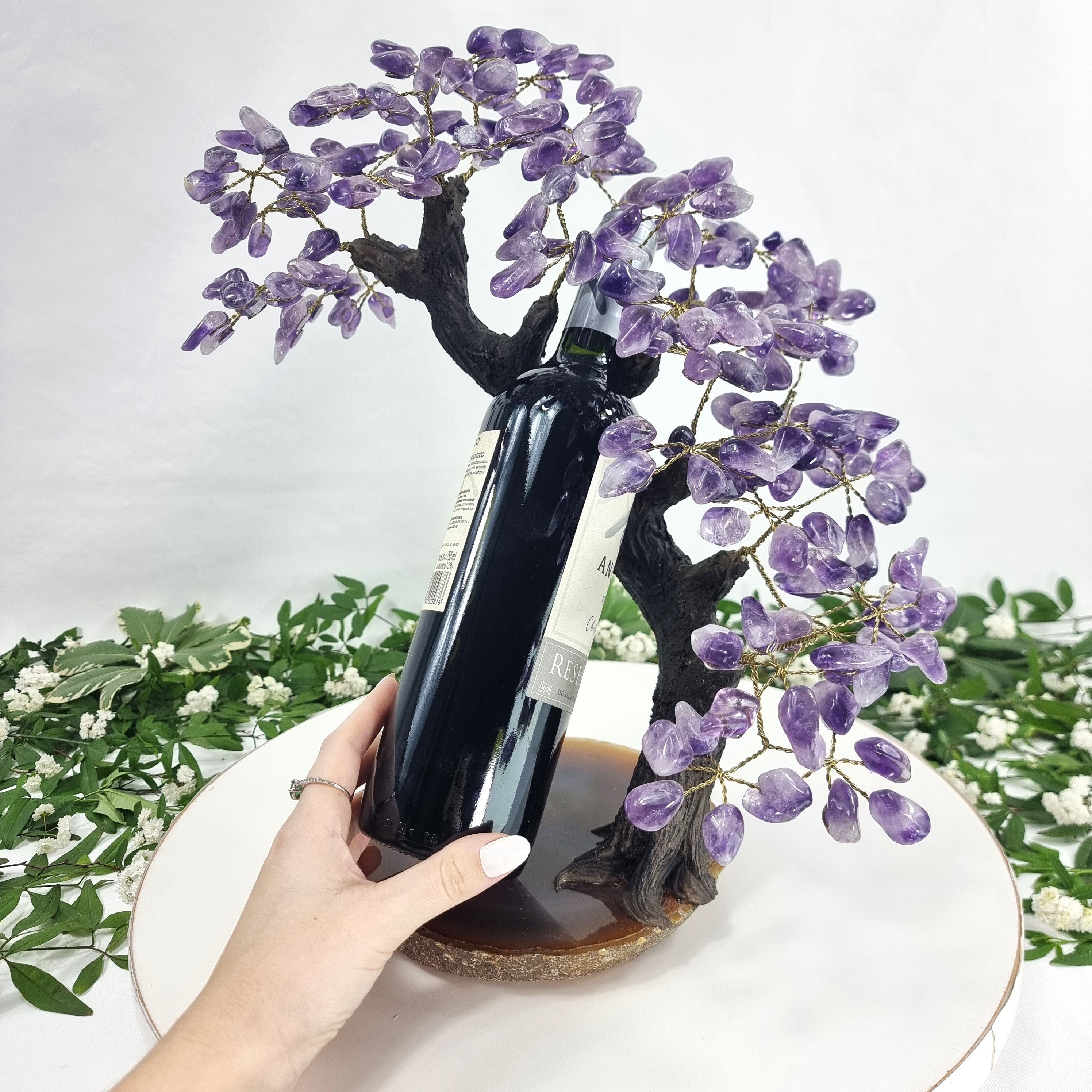 Amethyst Tree Wine Holder Super Special Piece - with 16" and 5,45 lbs