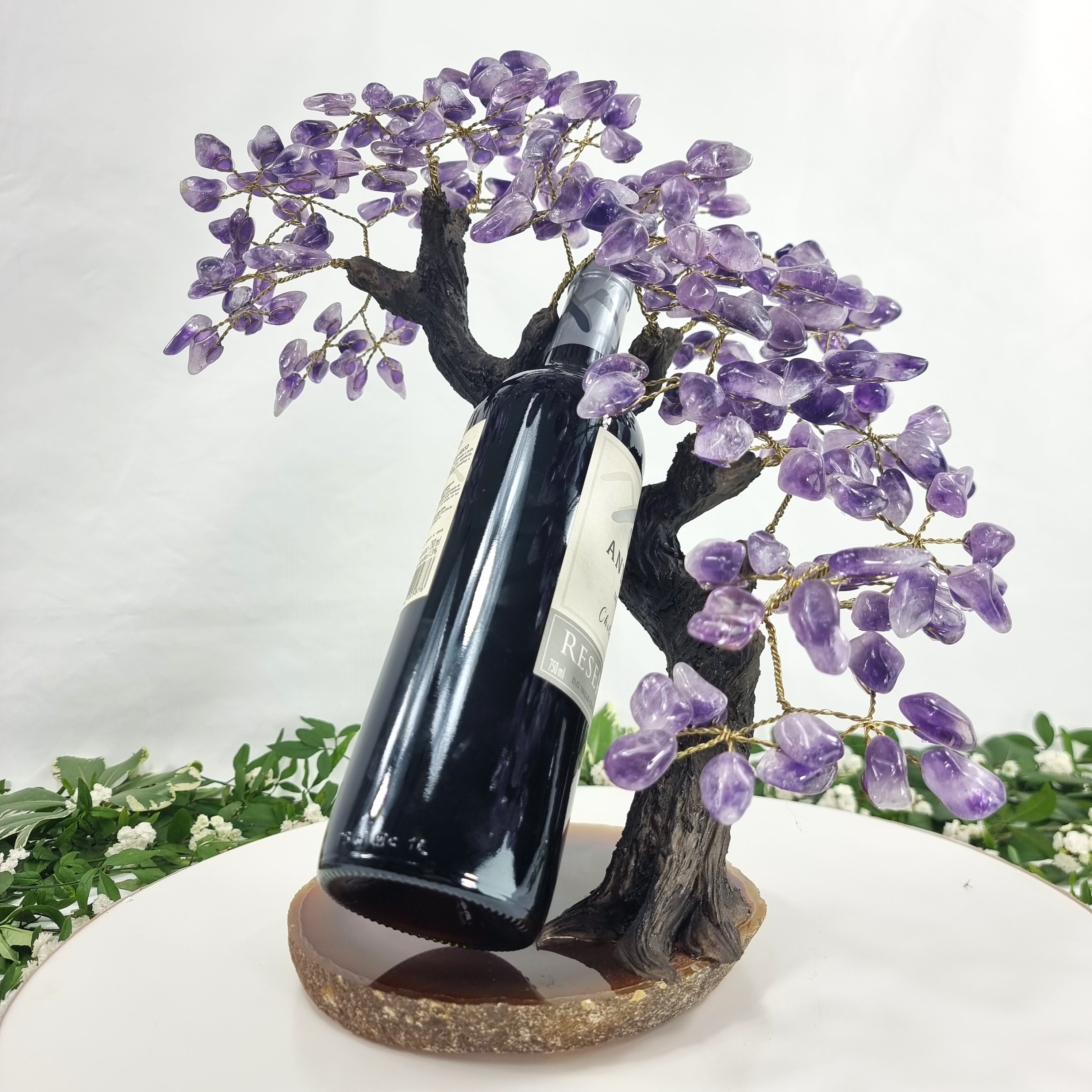 Amethyst Tree Wine Holder Super Special Piece - with 16" and 5,45 lbs