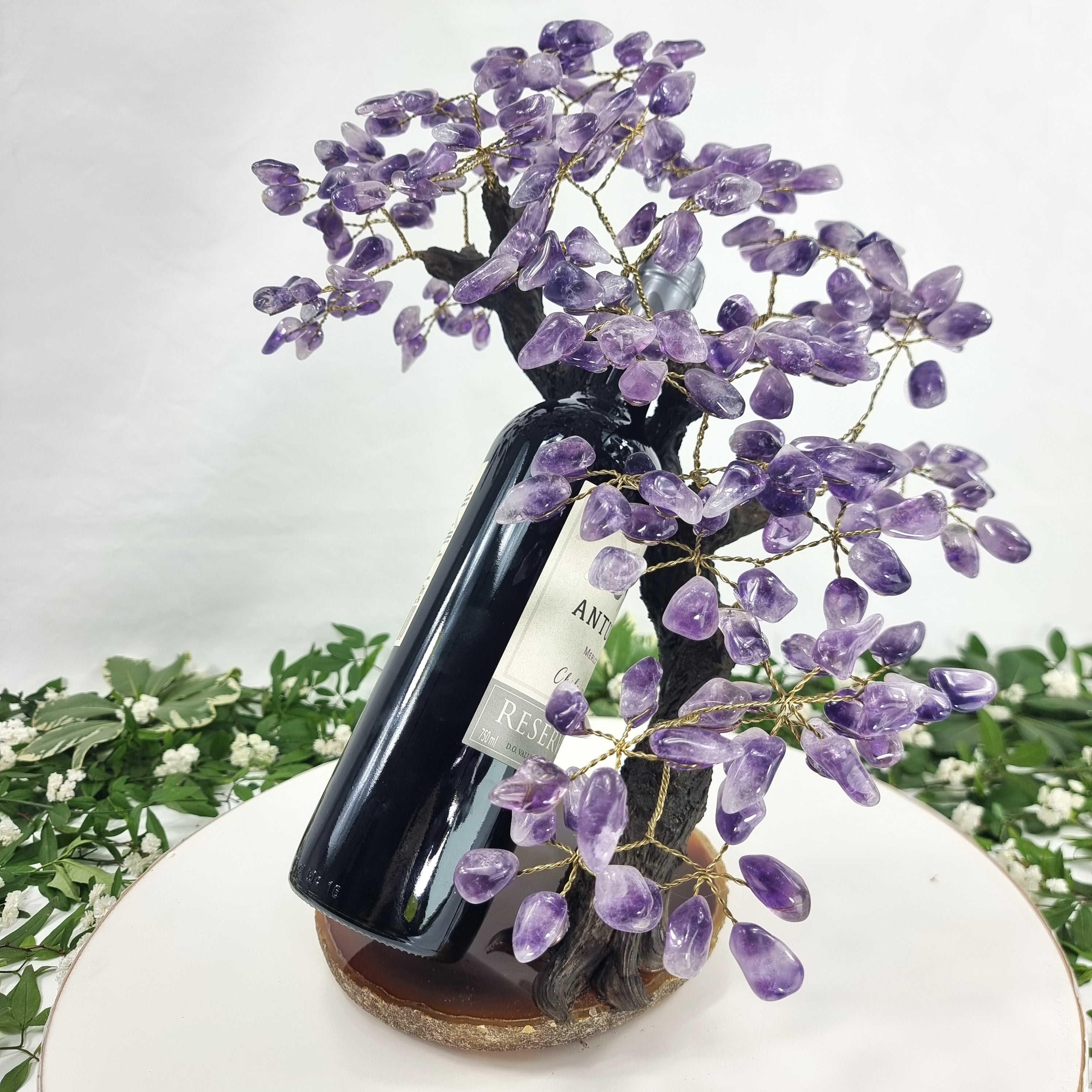 Amethyst Tree Wine Holder Super Special Piece - with 16" and 5,45 lbs