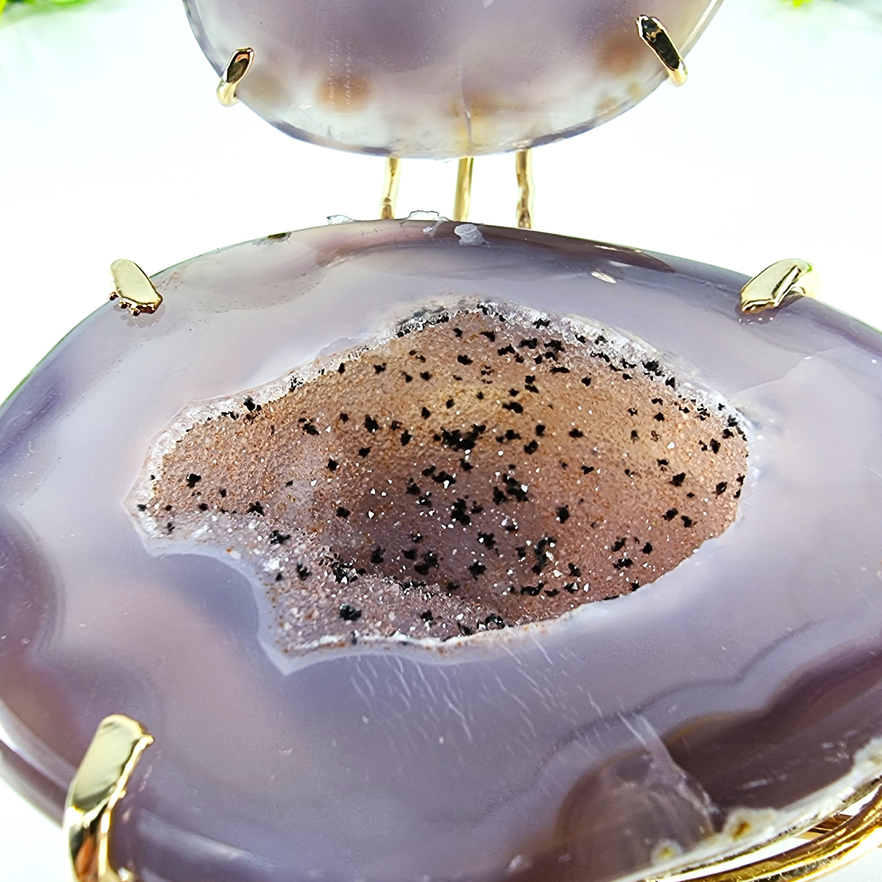 Natural Geode Agate Jewelry Box - Agate Druzy Jewelry Box