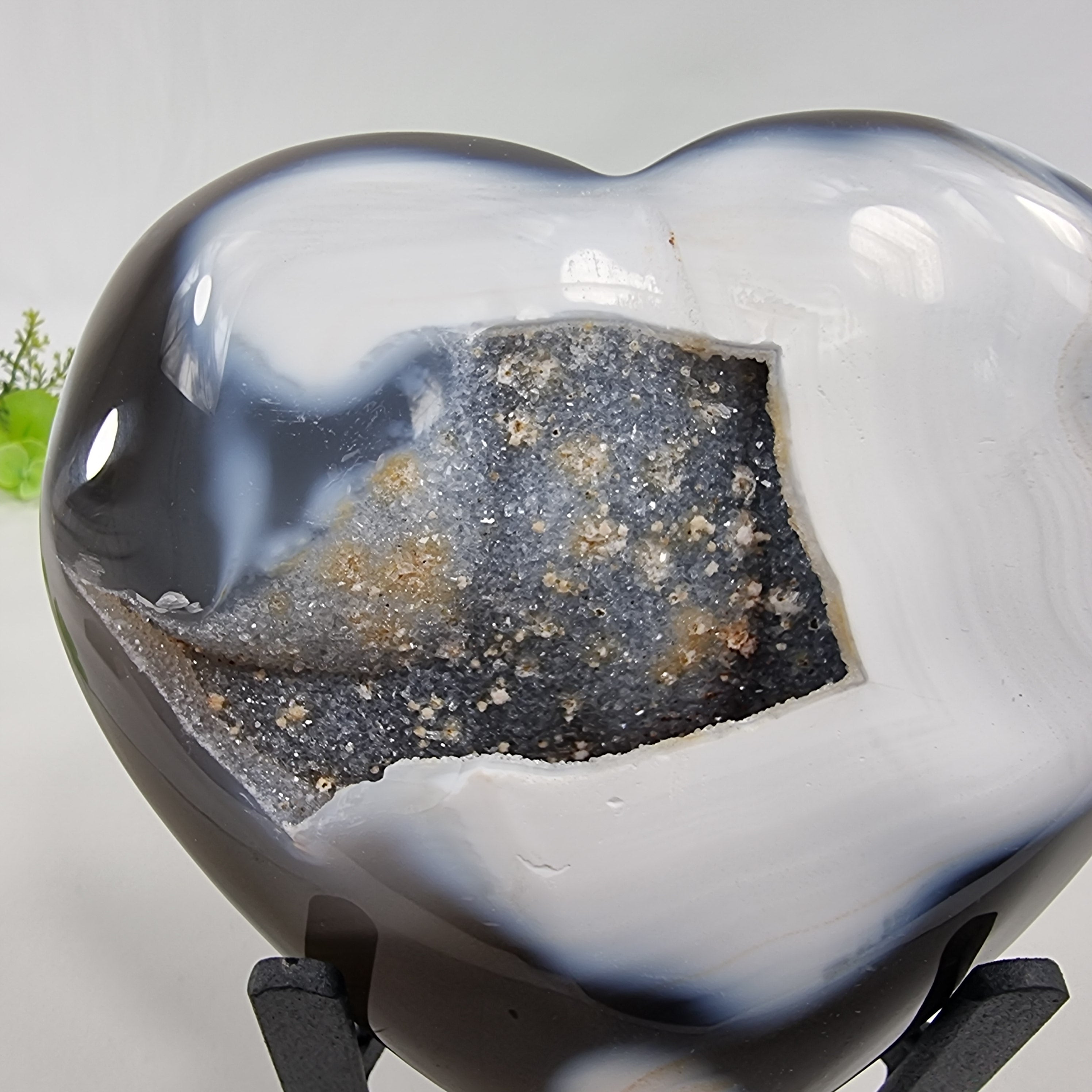 Corazón de Ágatas Naturales | Altura 11,5 cm, con 0,720 kg | Pieza Artesanal BR Crystals