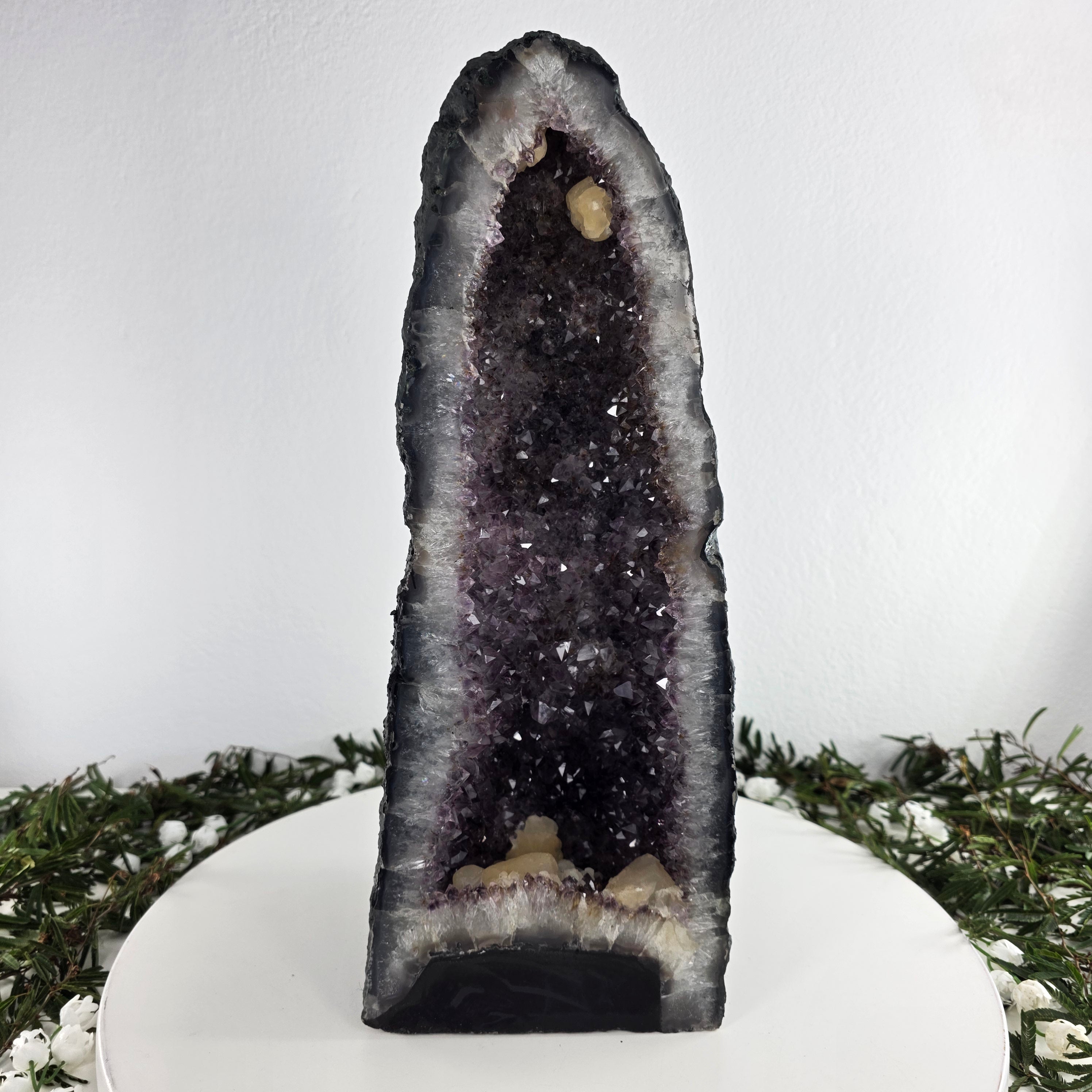 Chapel in Raw Druse Amethyst - Amethyst Geode 7.50 Kgs, Energy, Beauty, and Sophistication