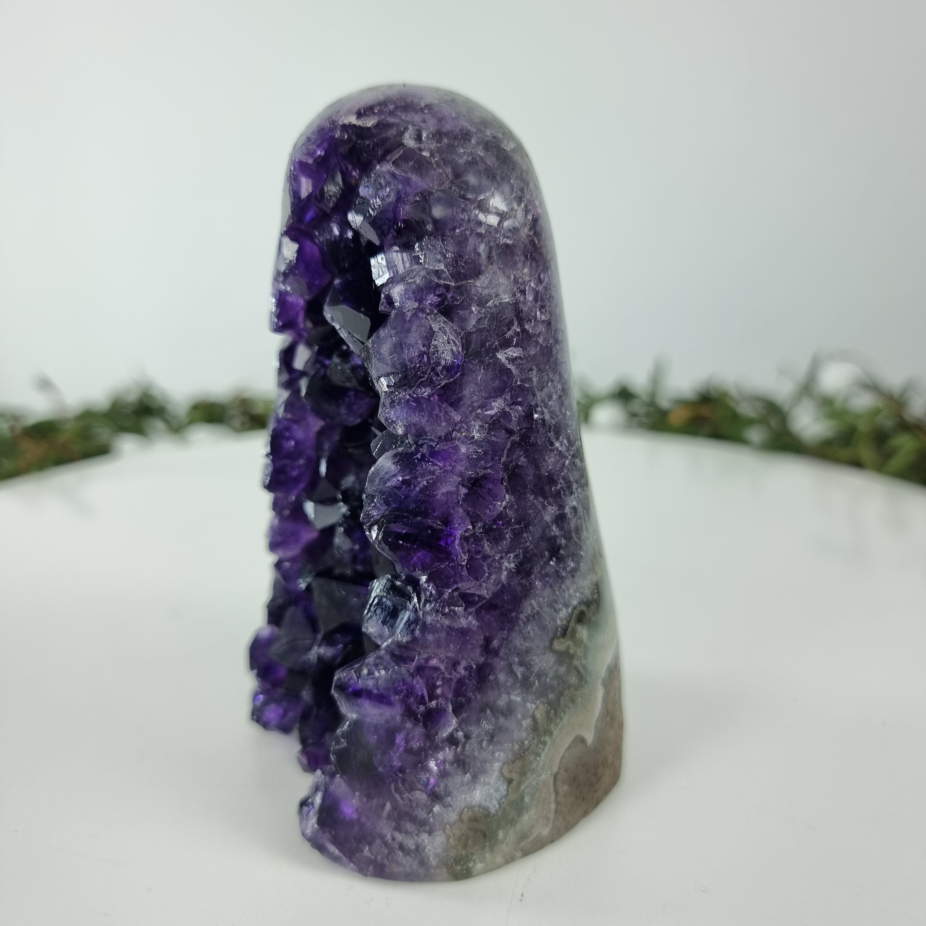 Drusa de amatista con cristales especiales, peso 0,90 kg, energía, belleza y sofisticación