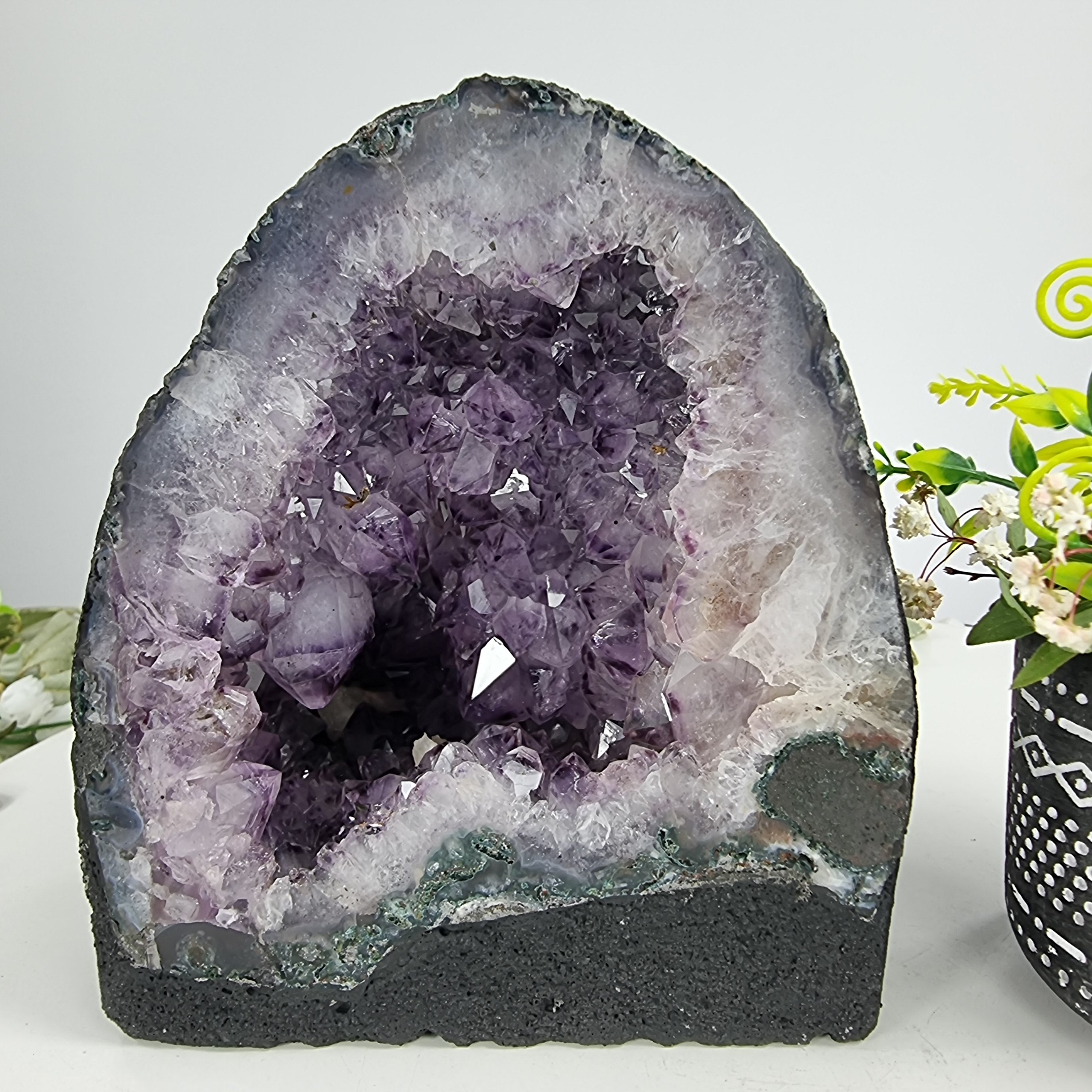 Chapel in Raw Druse Amethyst - Amethyst Geode 2.85 Kgs, Energy, Beauty, and Sophistication