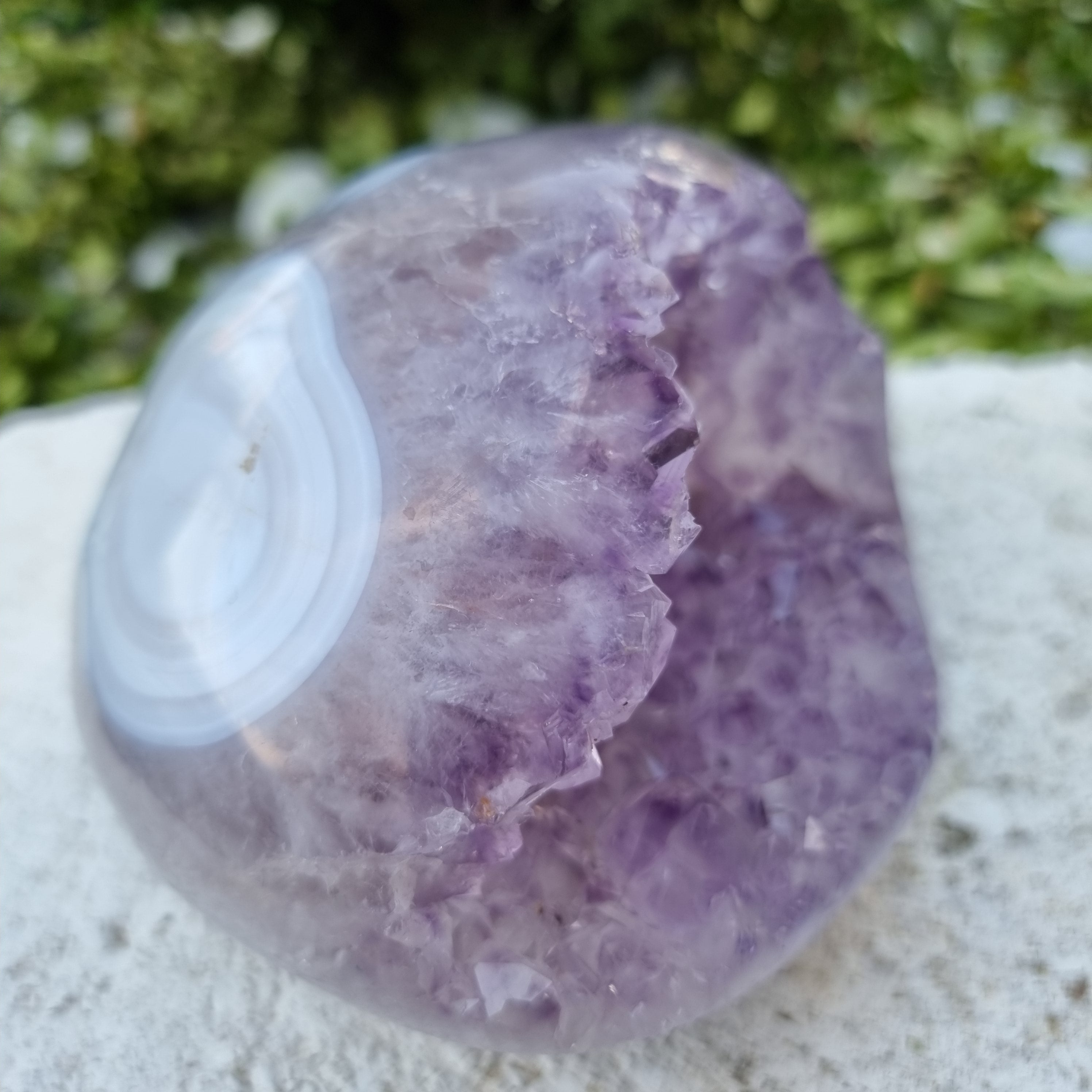 Special Amethyst Geode | Weight 1.95 Kgs, Height 9 cm | Energy, Beauty and Sophistication