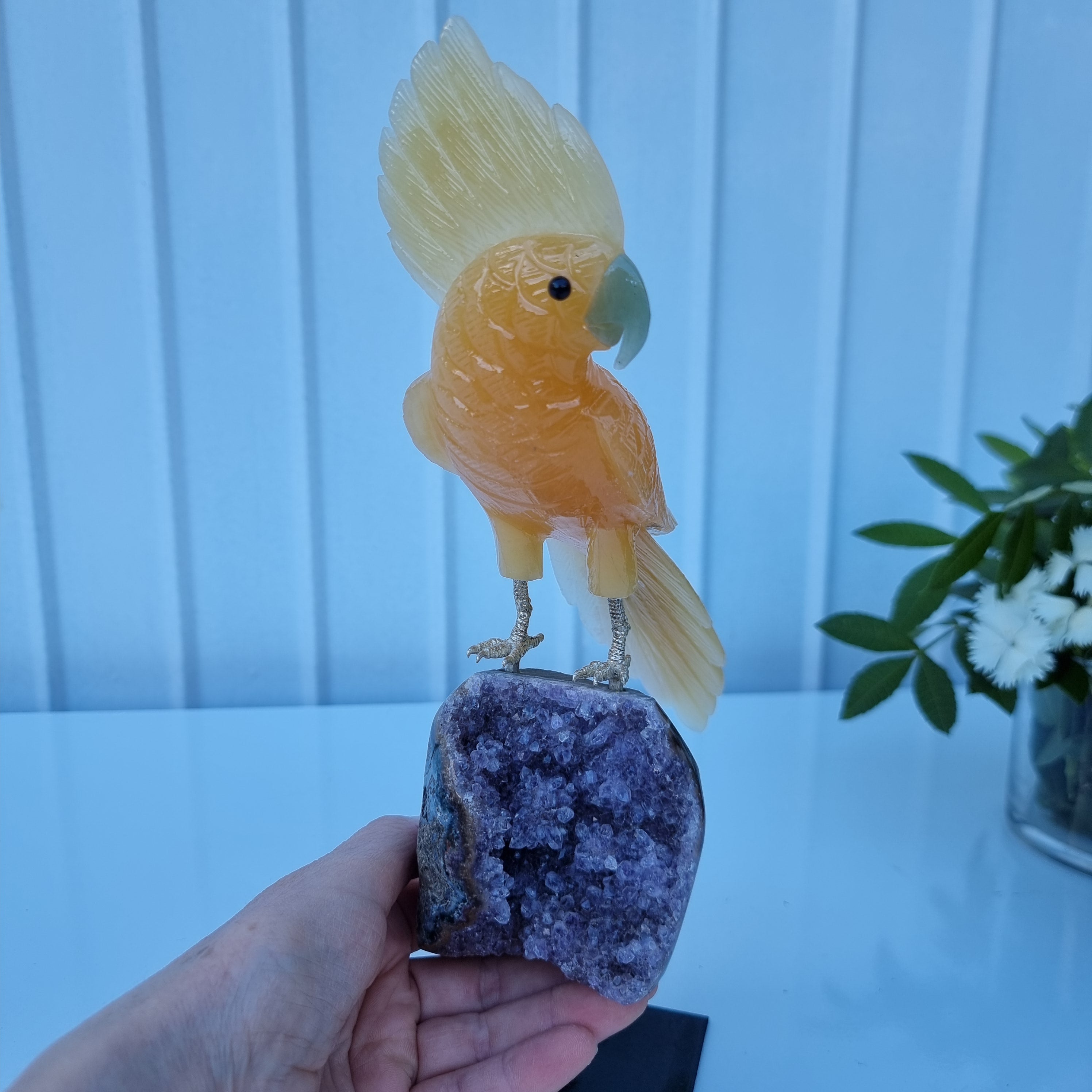 Special Natural CALCITE Bird | Weight 1.06 Kgs, Height 28 cm | Exclusive, Energy and Beauty