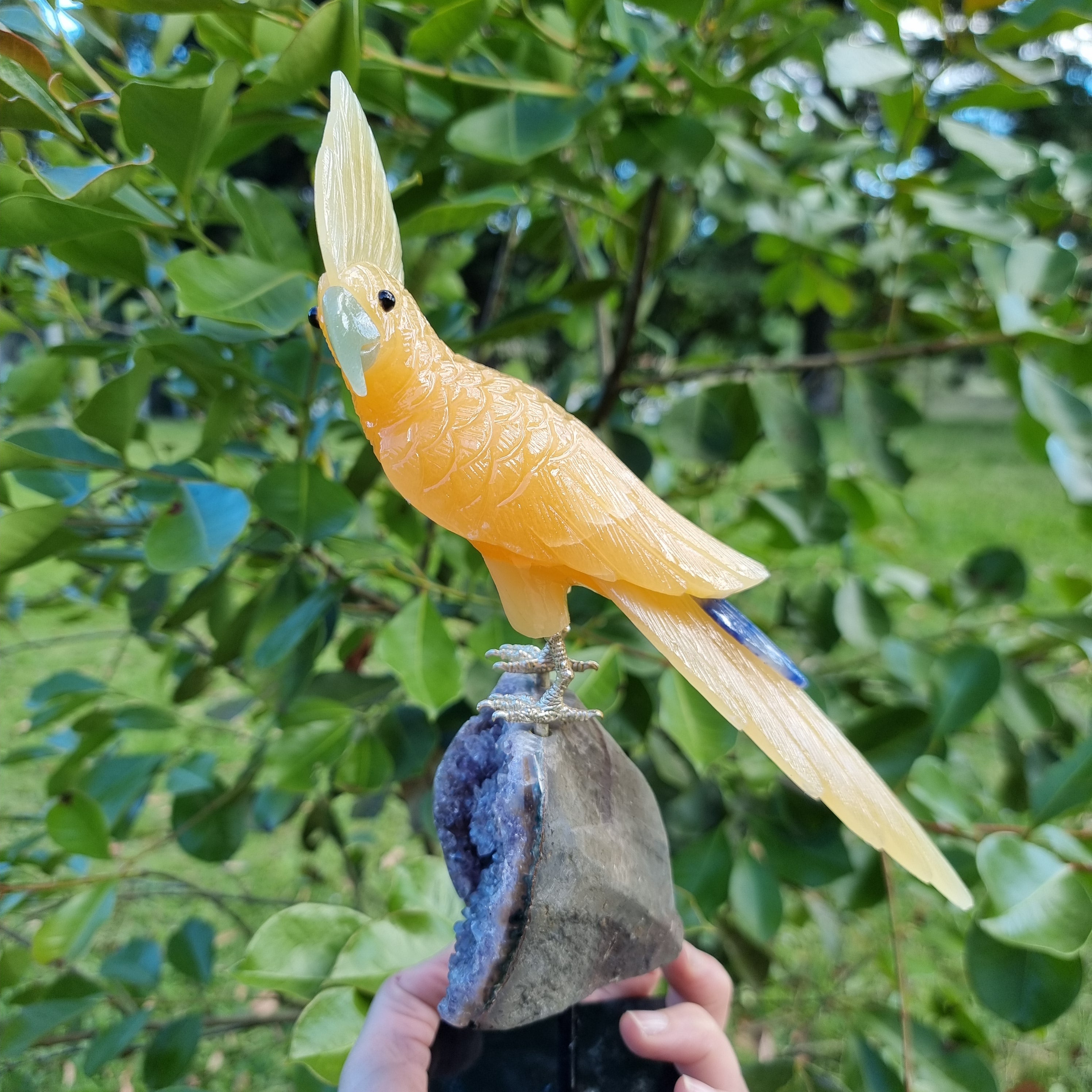 Special Natural CALCITE Bird | Weight 1.06 Kgs, Height 28 cm | Exclusive, Energy and Beauty