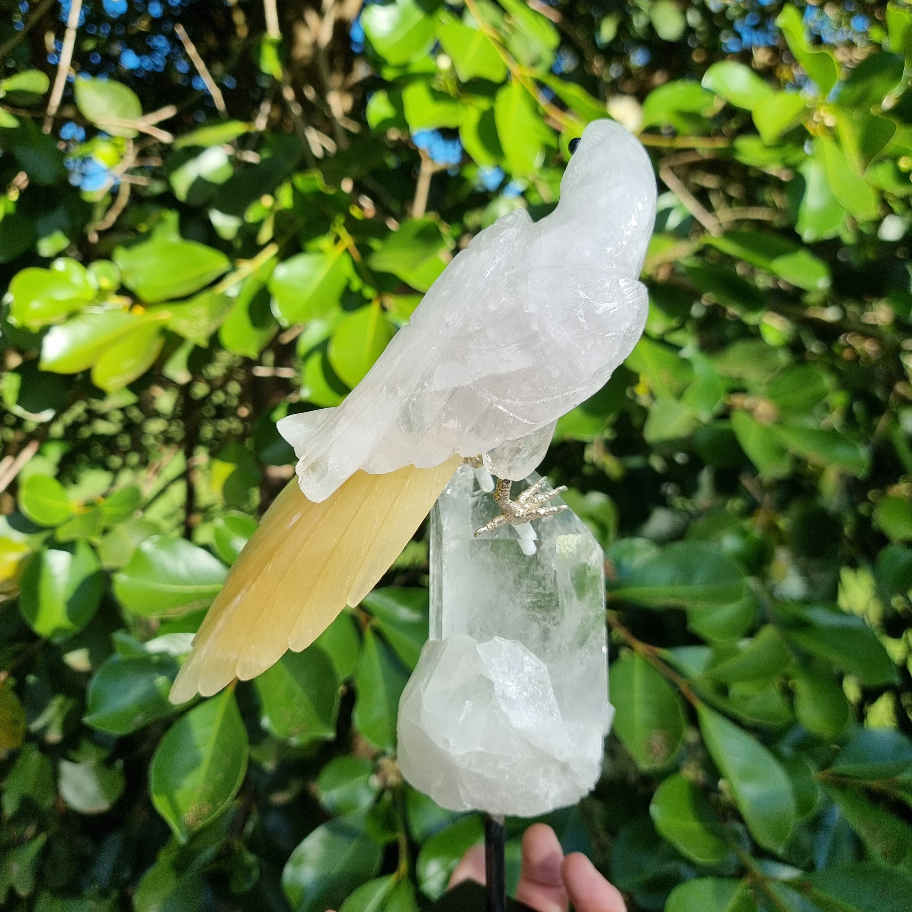 Pássaro de Cristal Natural Especial | Peso 1,20 Kgs, Altura 29 cm | Exclusivo, Energia e Beleza