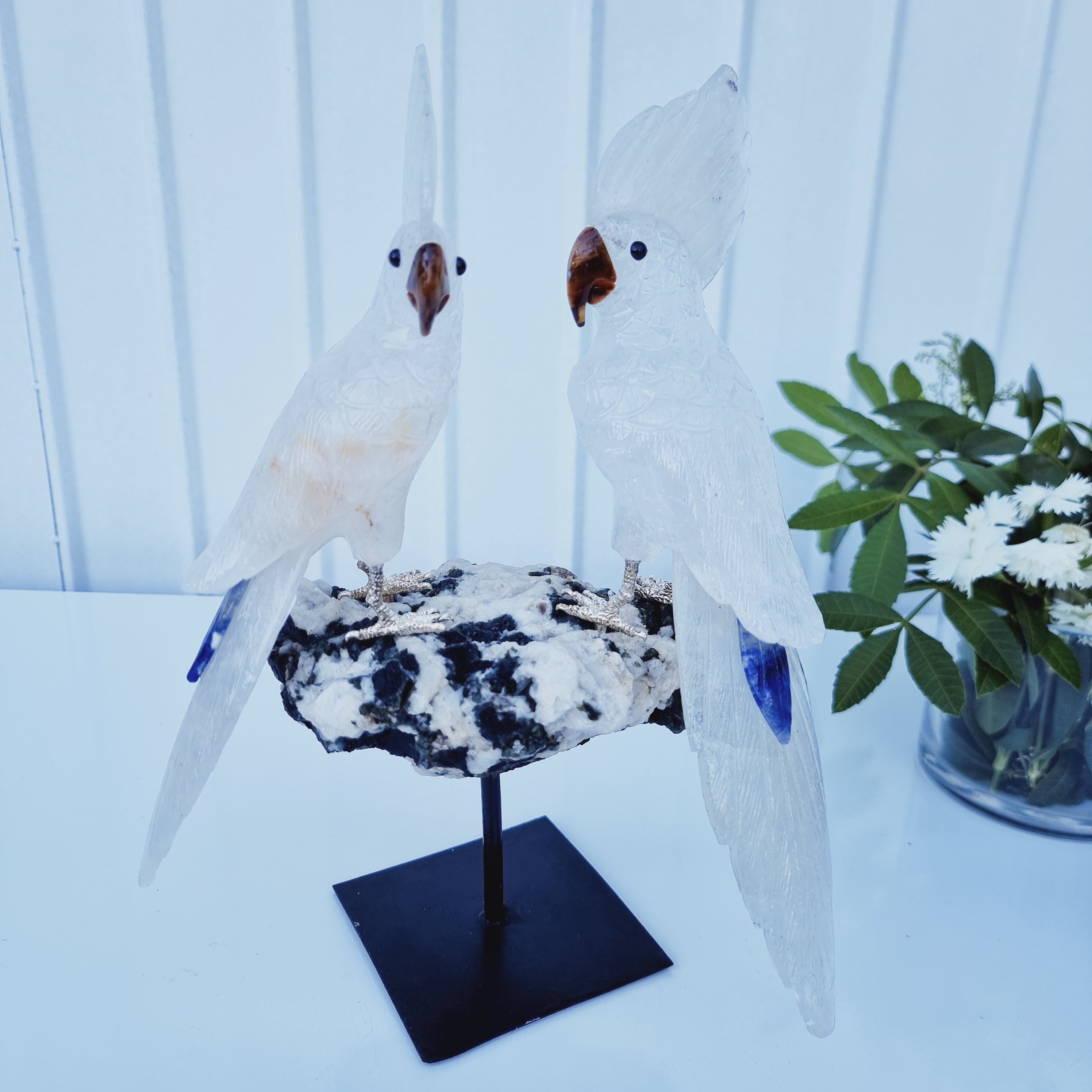 Special Natural Crystal Birds | Weight 2.56 Kgs, Height 30 cm | Exclusive, Energy and Beauty