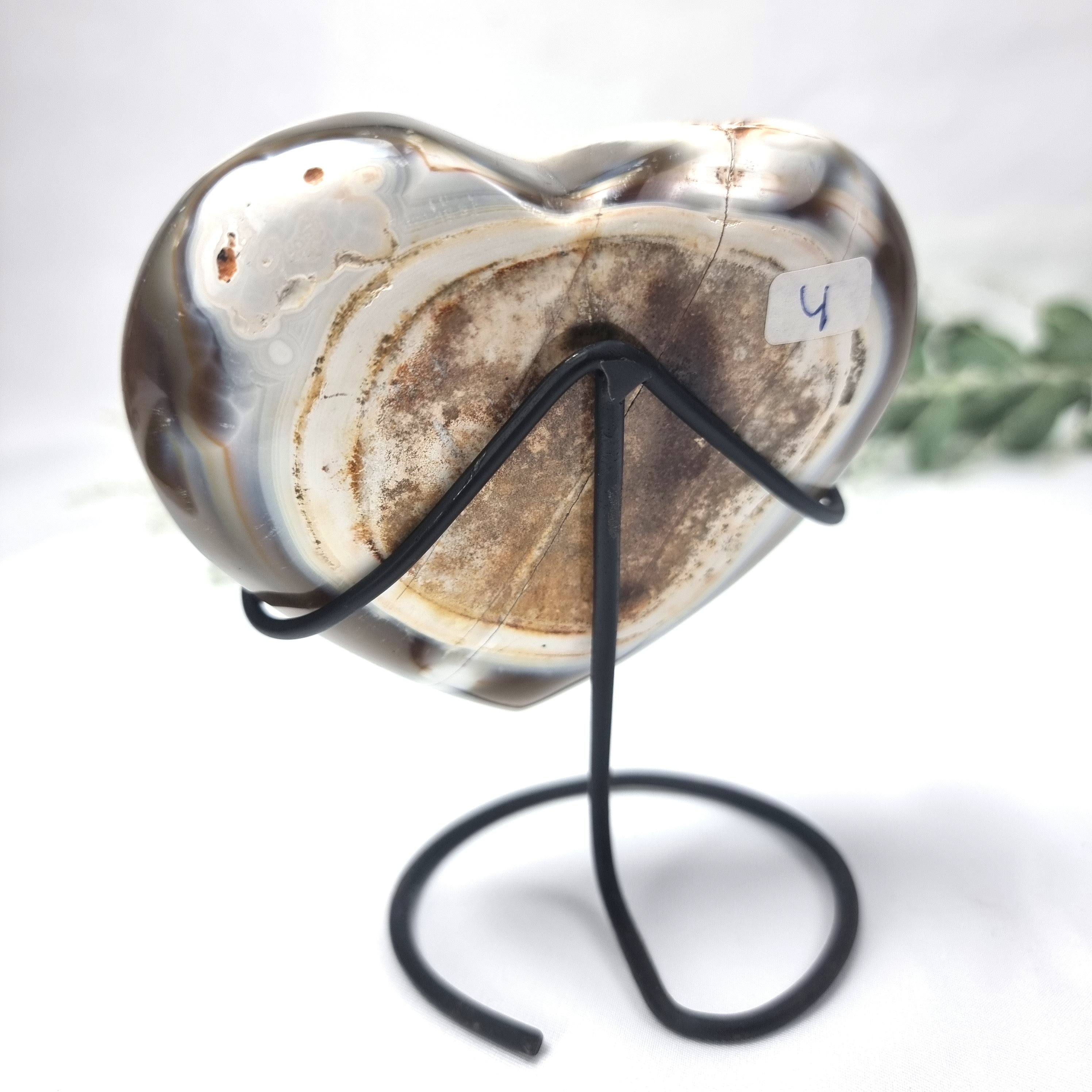 Citrine Heart Geode, Extra Quality, metal stand, 1.00 lbs & 4.33" Tall #by Brcrystals