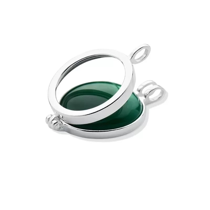 Colgante Relicario Facetado Locket en Plata - Árbol de la Vida