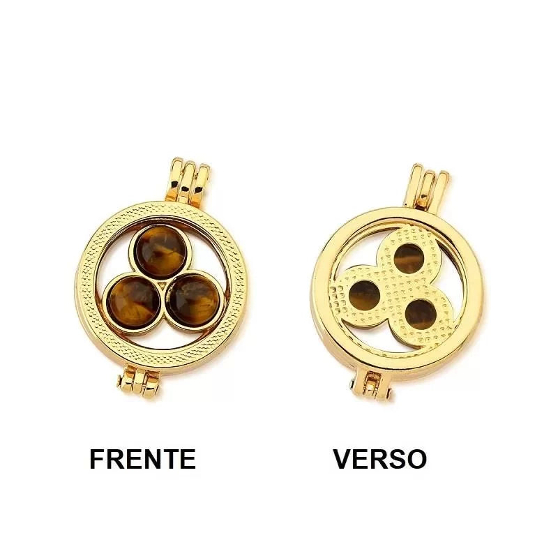 Gold Plated Faceted Locket Necklace