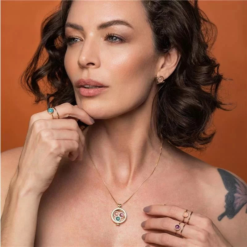Gold Plated Faceted Locket Necklace
