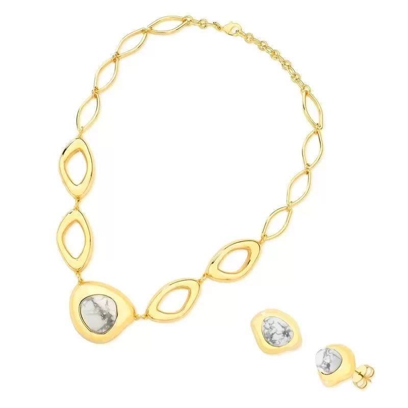 Gold Filled Earrings and Necklace Set