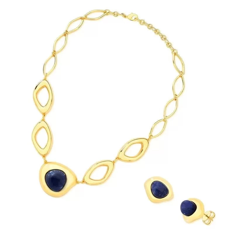 Gold Plated Necklace and Earring Set
