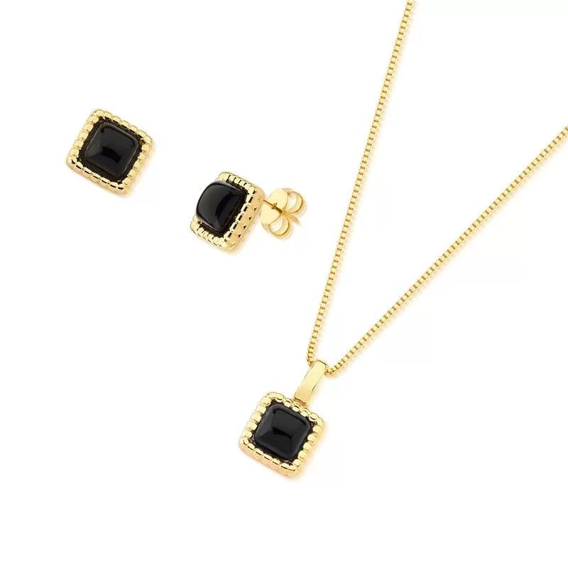 Gold Plated Necklace and Earring Set