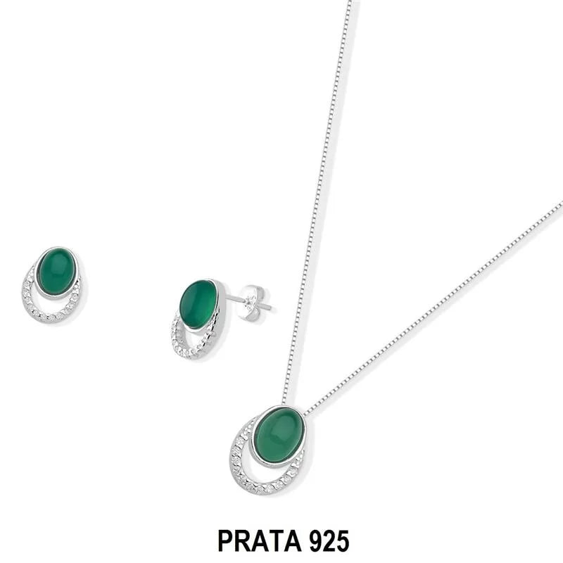 925 Silver Earring and Necklace Set