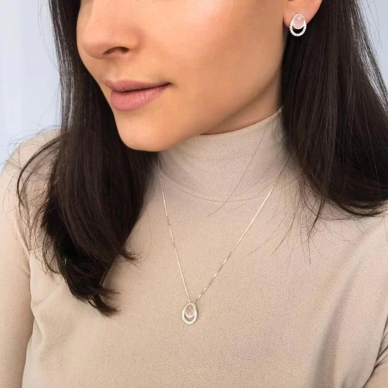 925 Silver Earring and Necklace Set