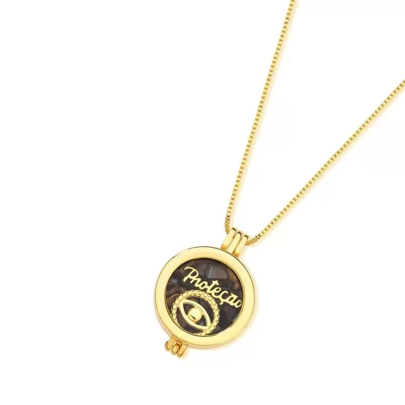 Gold-plated Locket Necklace